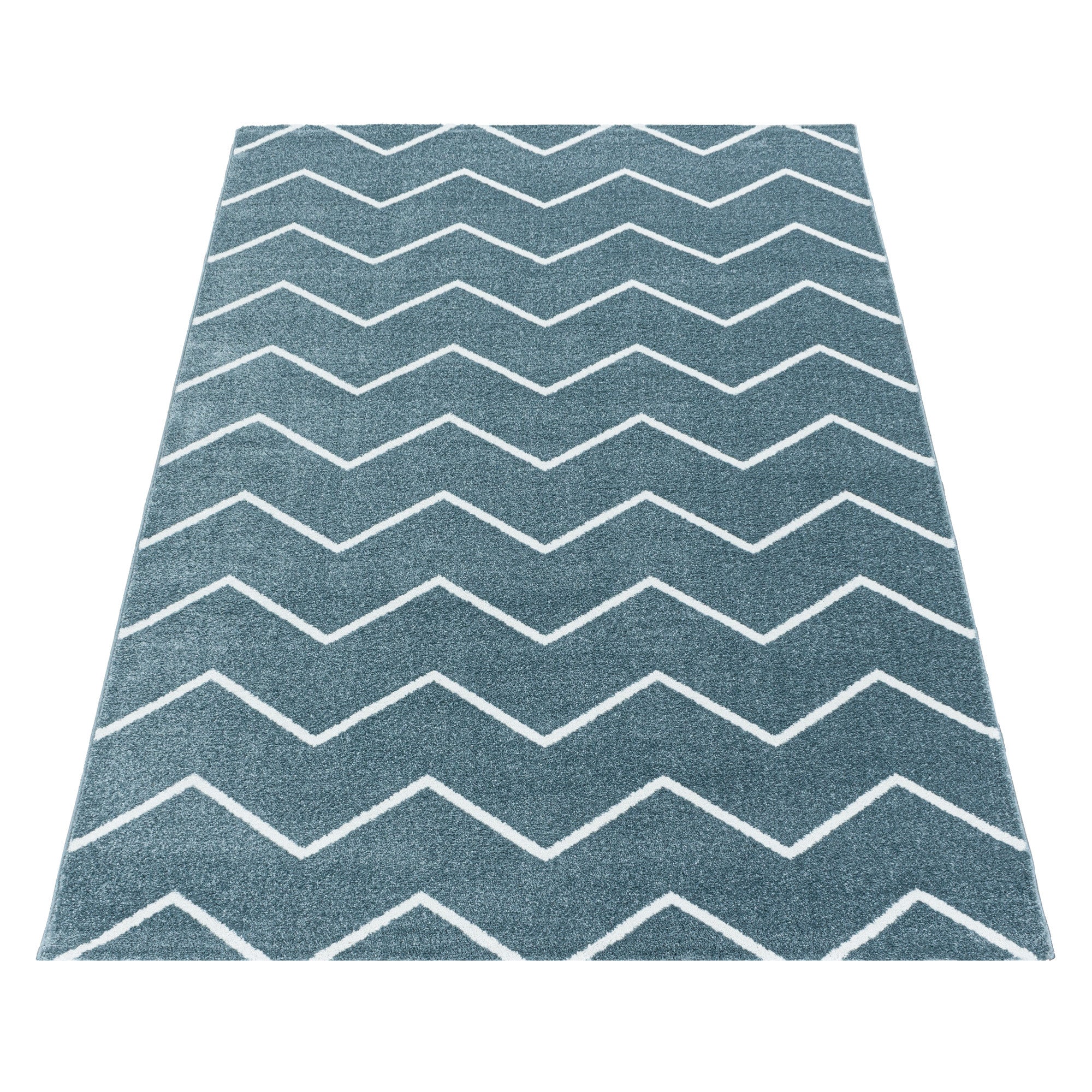Kurzflor-Teppich im Chevron-Design verschiedene Farben