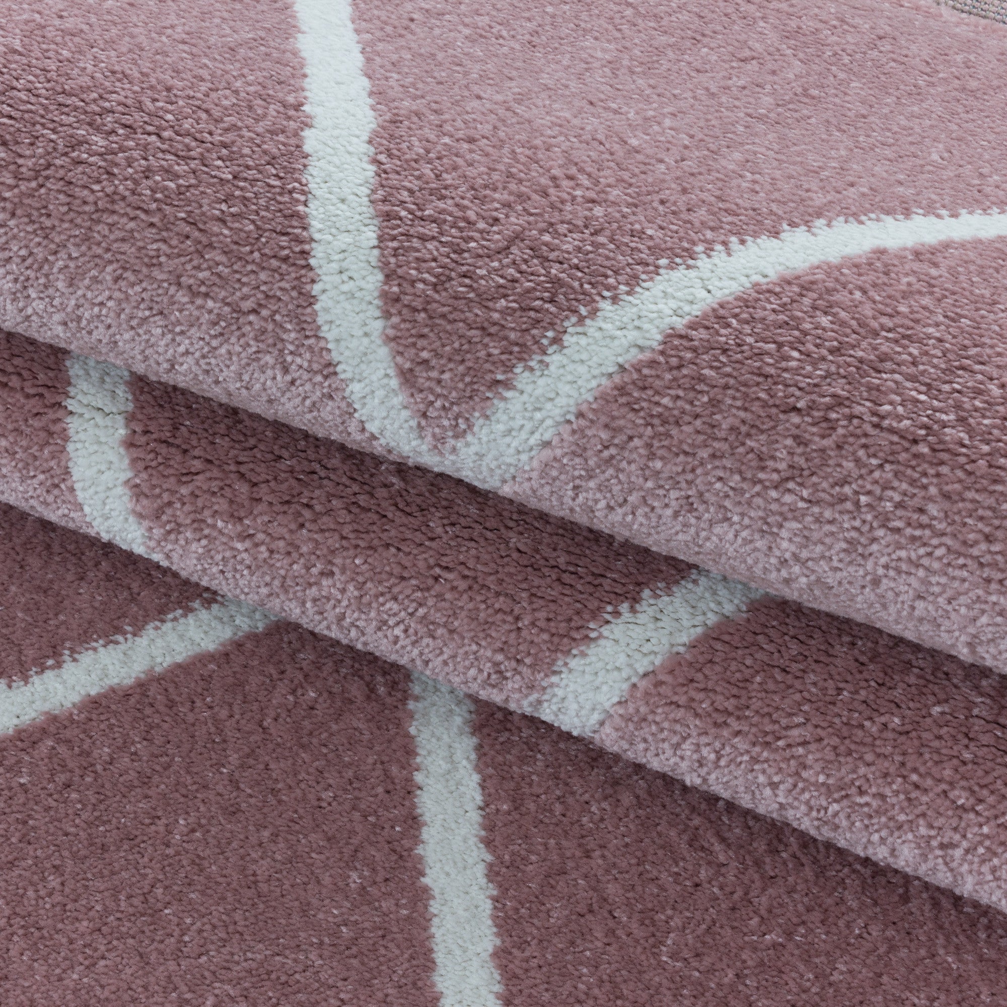 Kurzflor-Teppich Geometrisches Design Karo Muster