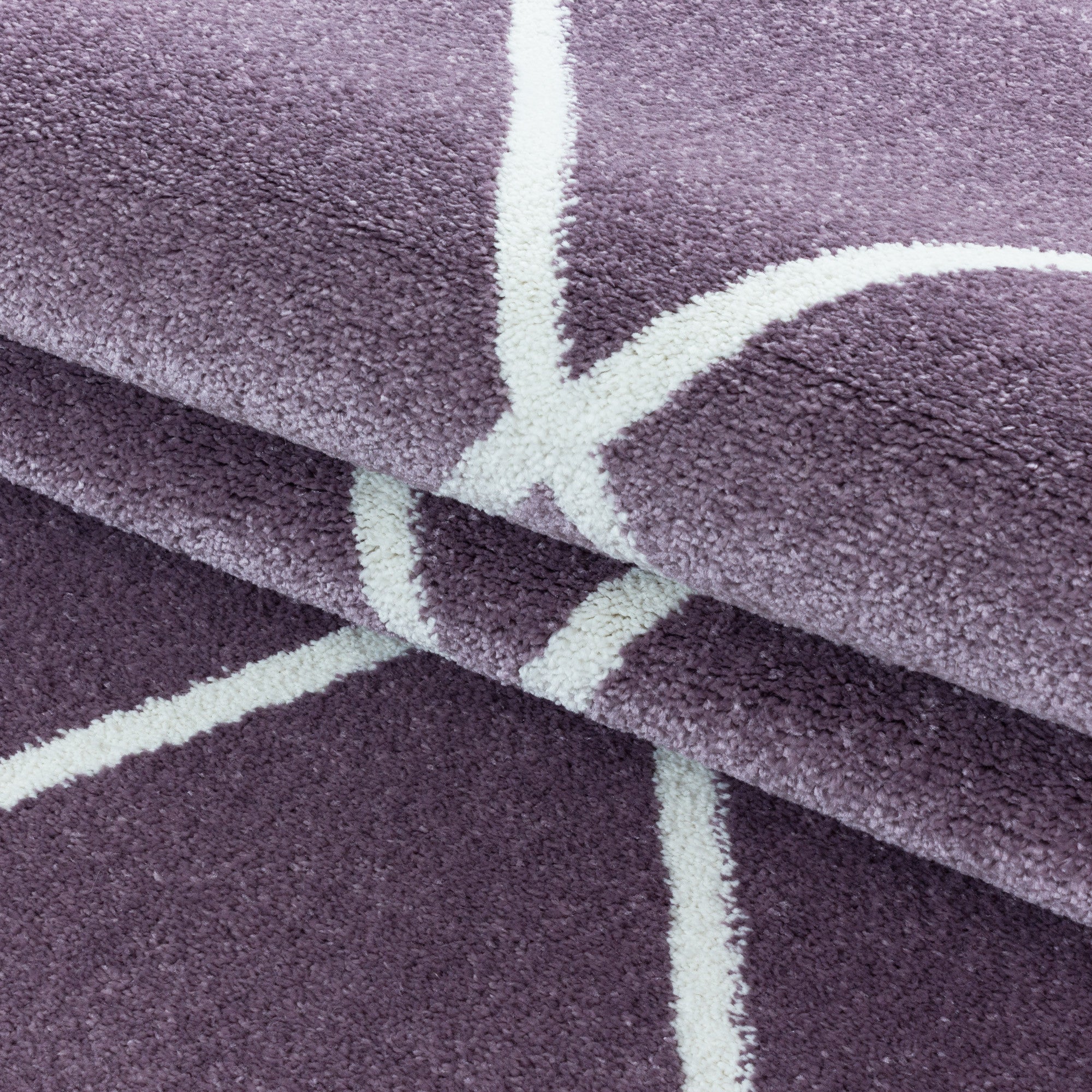 Kurzflor-Teppich Geometrisches Design Karo Muster