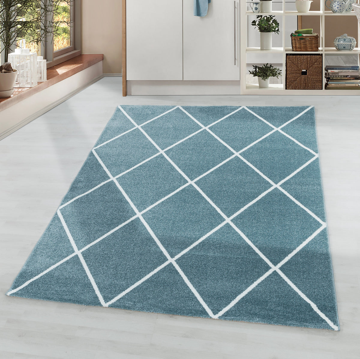 Design 4601 Blau Rechteckig
