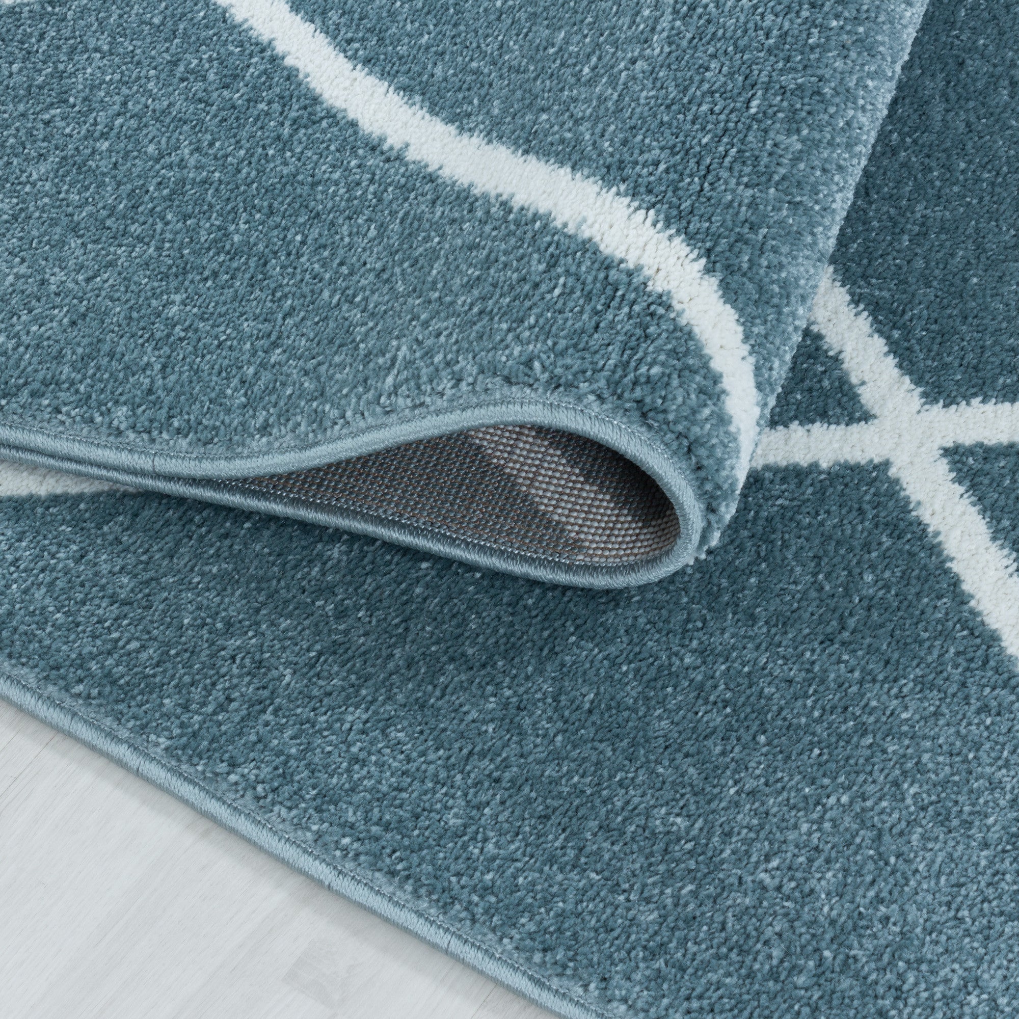 Kurzflor-Teppich Geometrisches Design Karo Muster