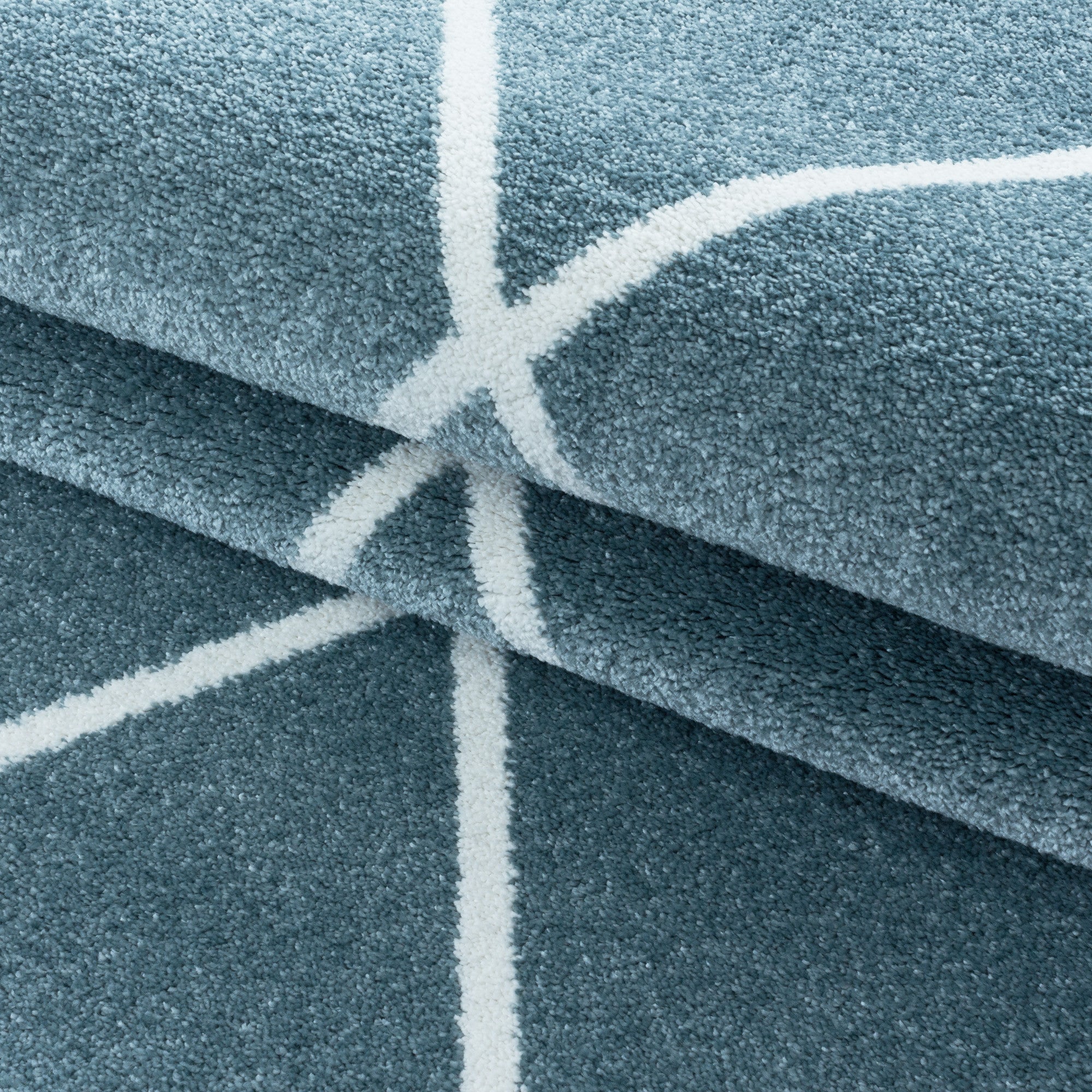 Kurzflor-Teppich Geometrisches Design Karo Muster