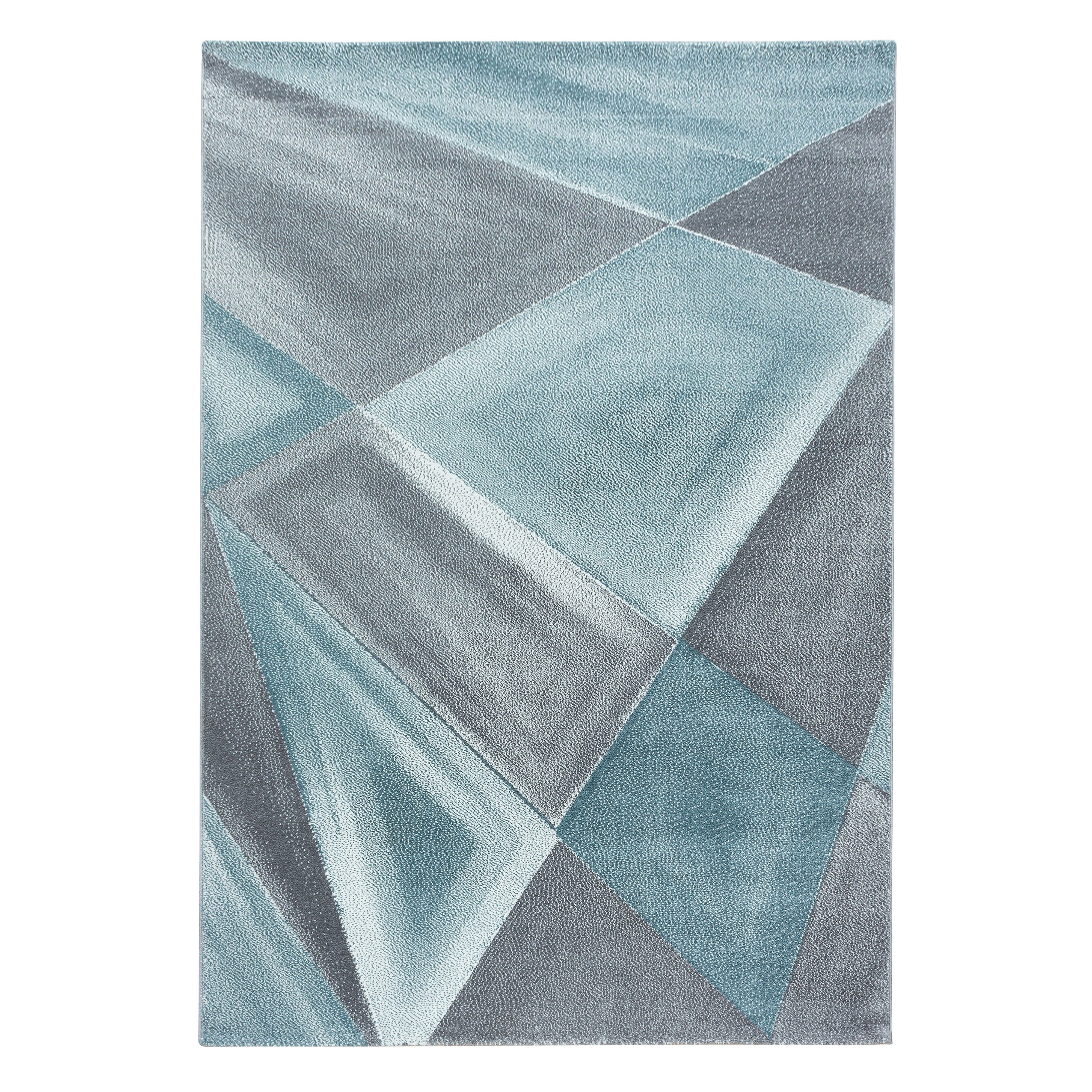 Kurzflor-Teppich modernes Design in blau und rosa