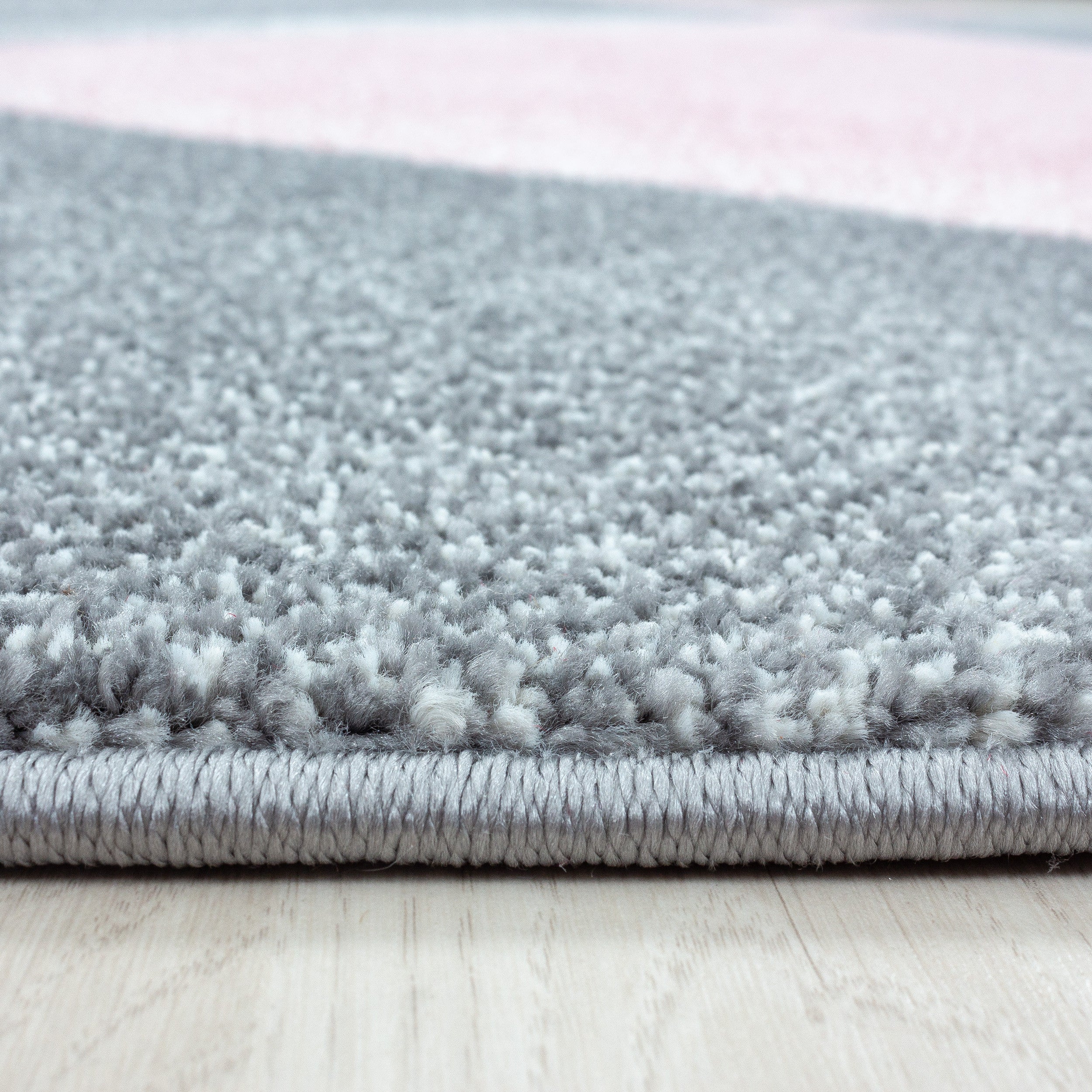 Kurzflor-Teppich modernes Design in blau und rosa