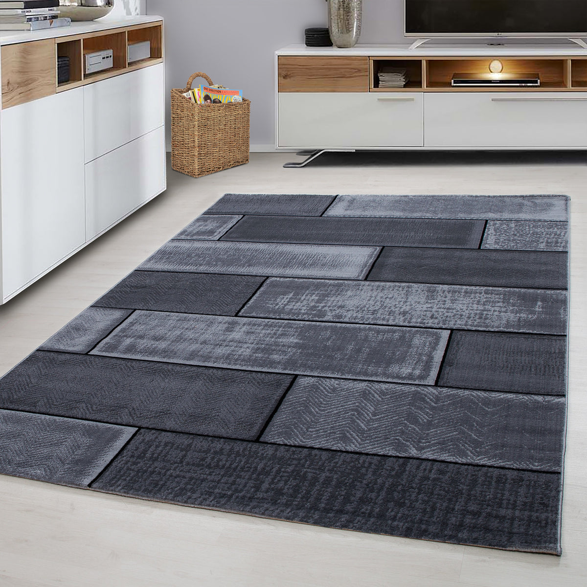 Design 8007 Schwarz Rechteckig