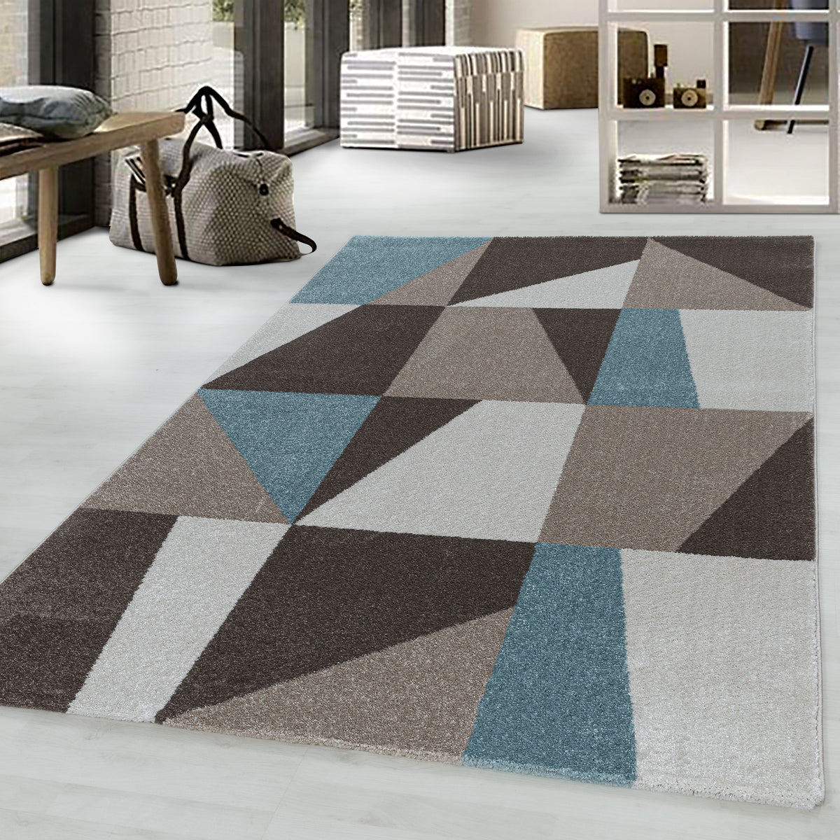 Design 3716 Blau Rechteckig