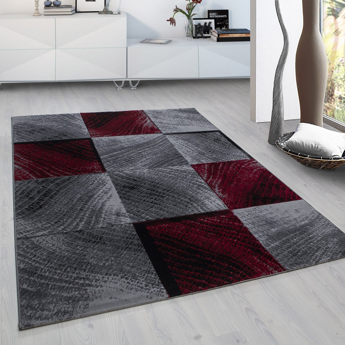 Design 8003 Rot Rechteckig