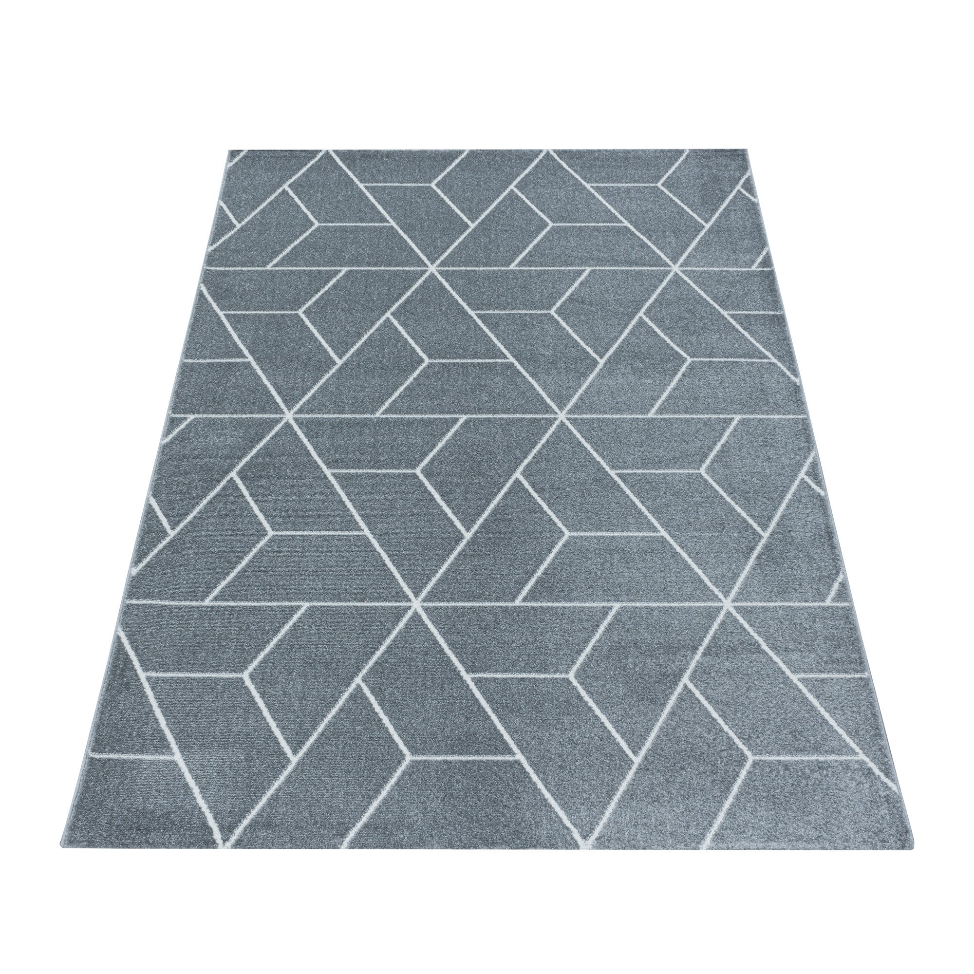 Kurzflor-Teppich im geometrisches Design modern