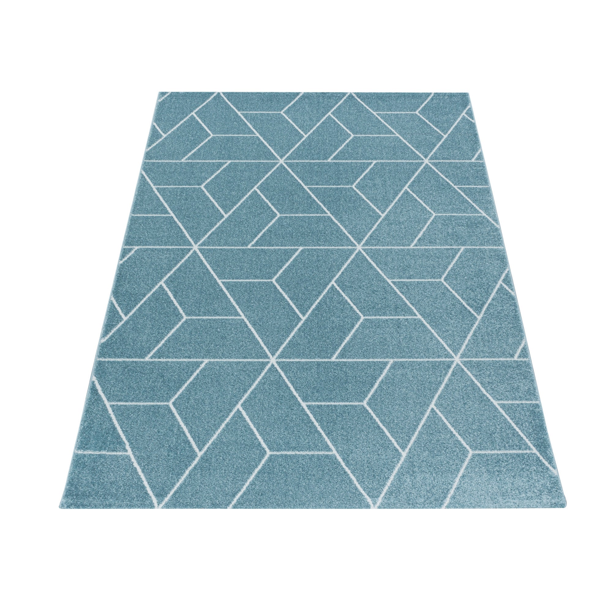 Kurzflor-Teppich im geometrisches Design modern
