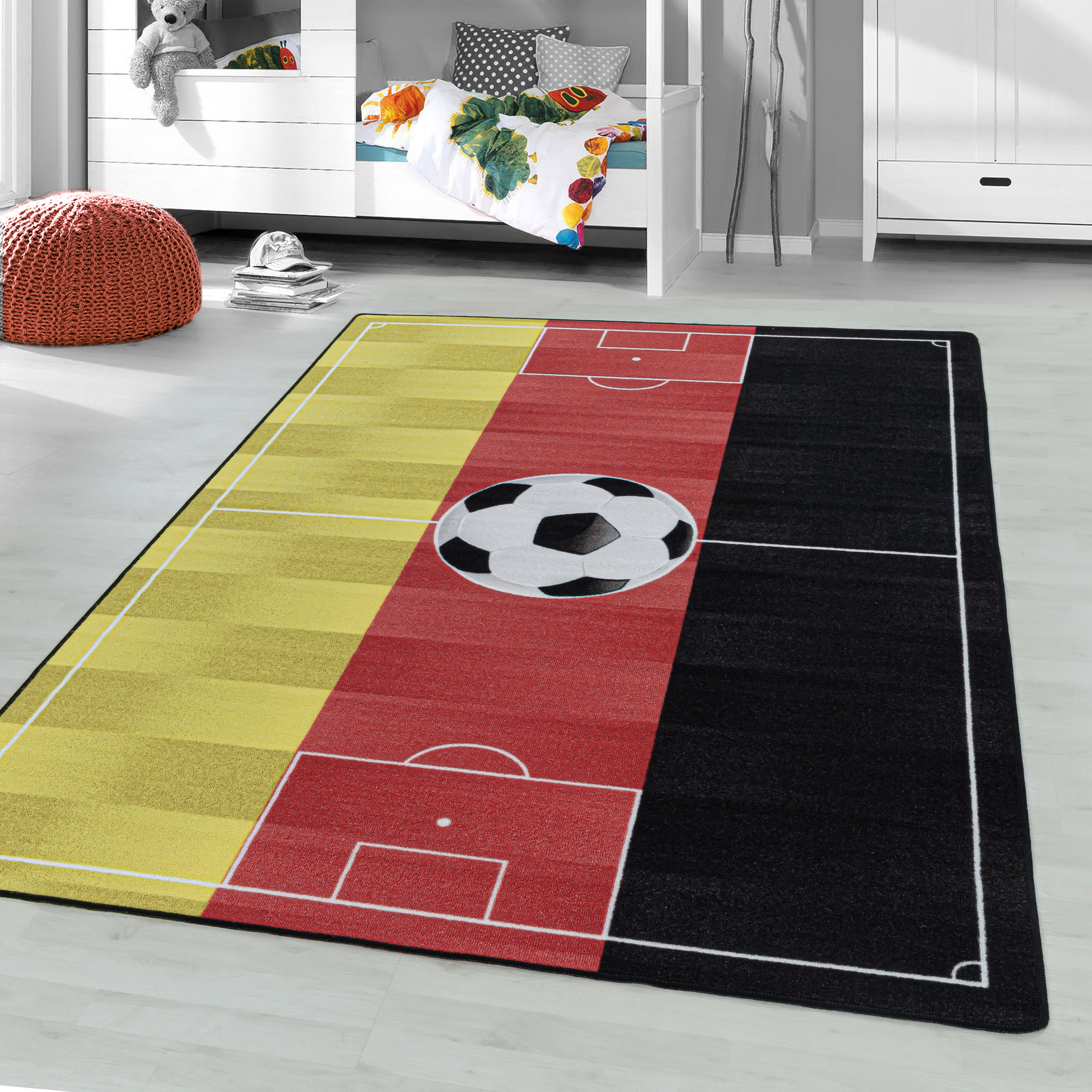 Kinder-Teppich Fußball Deutschland Design