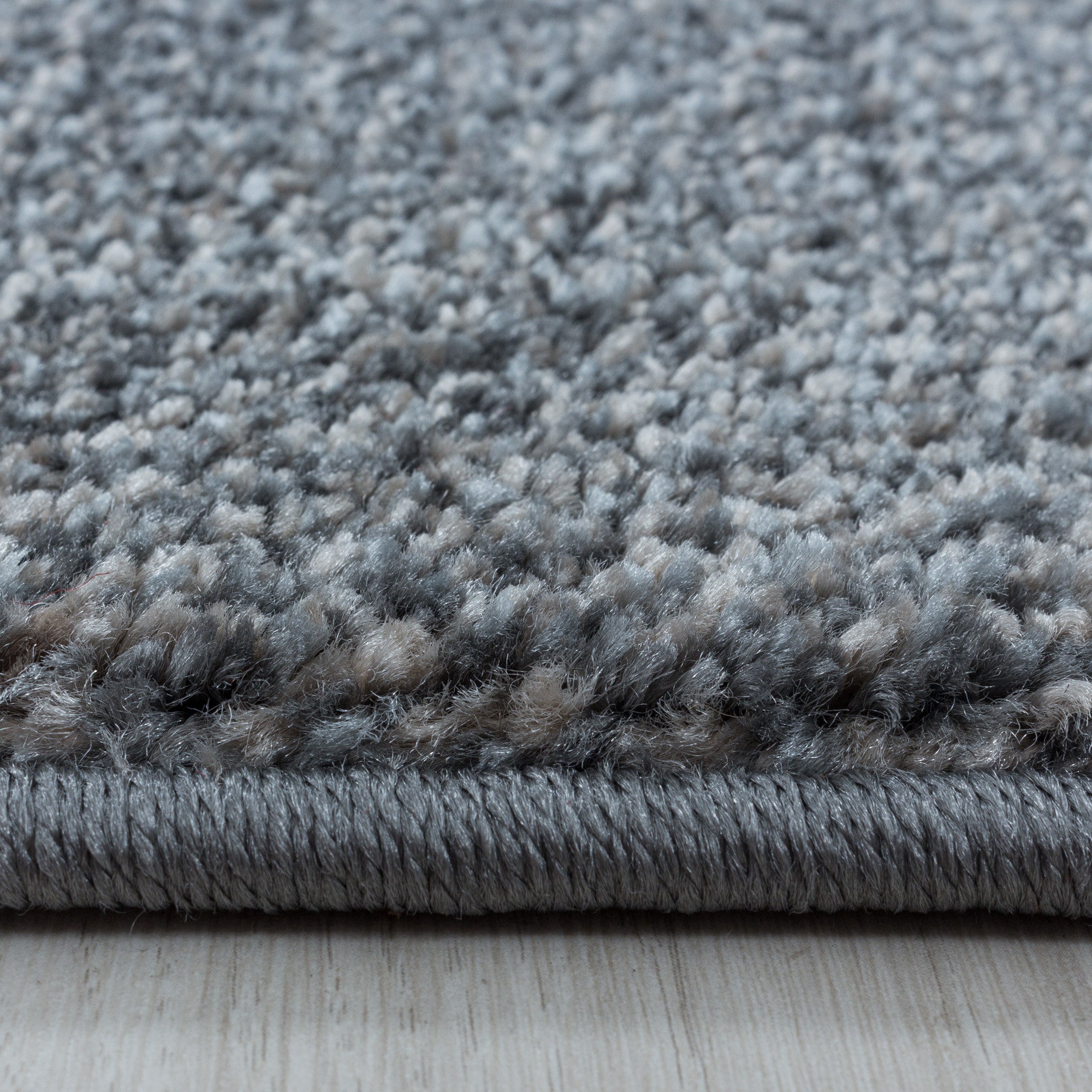 Kurzflor-Teppich abstraktes Design braun und blau