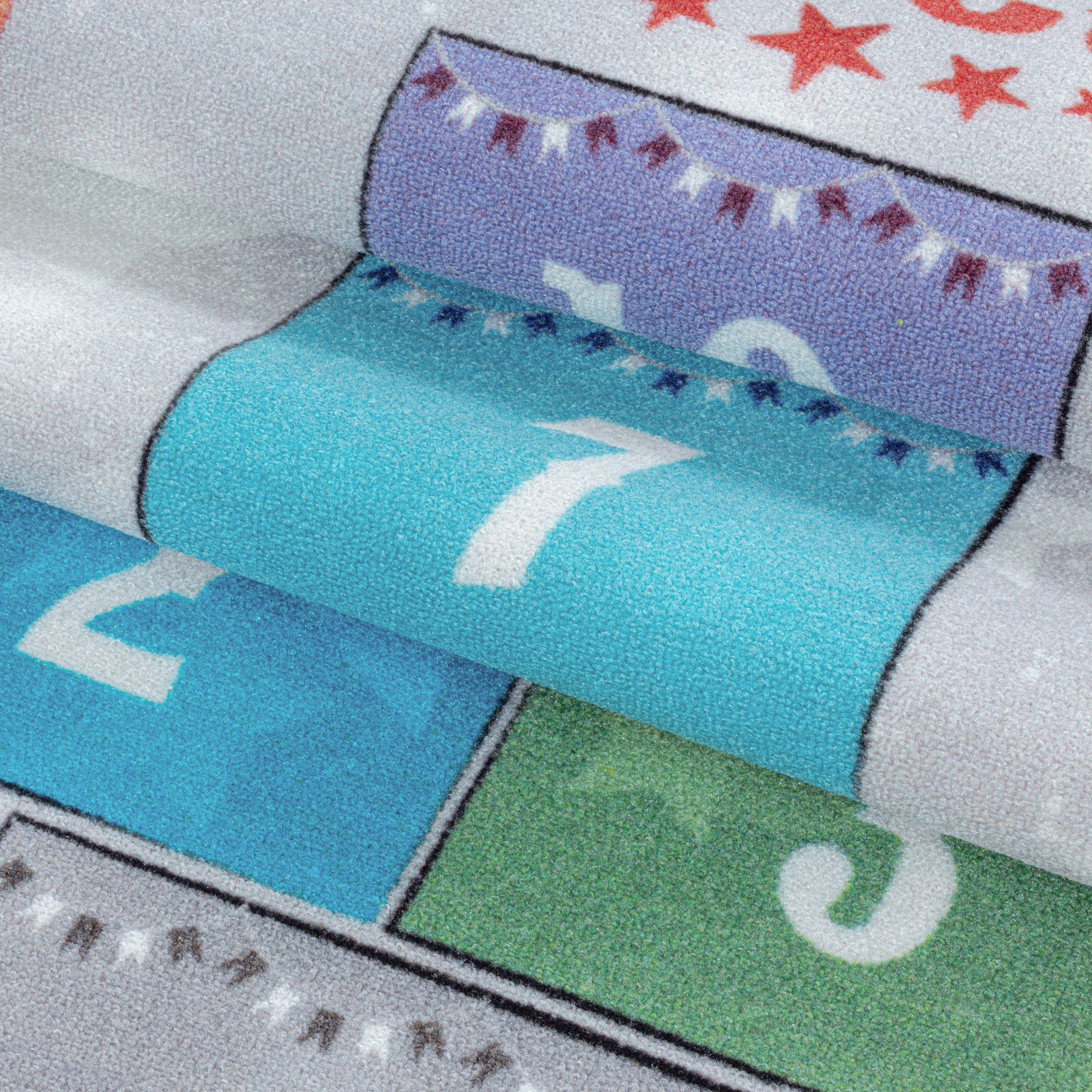 Kinder-Teppich im bunten Himmel und Hölle Design