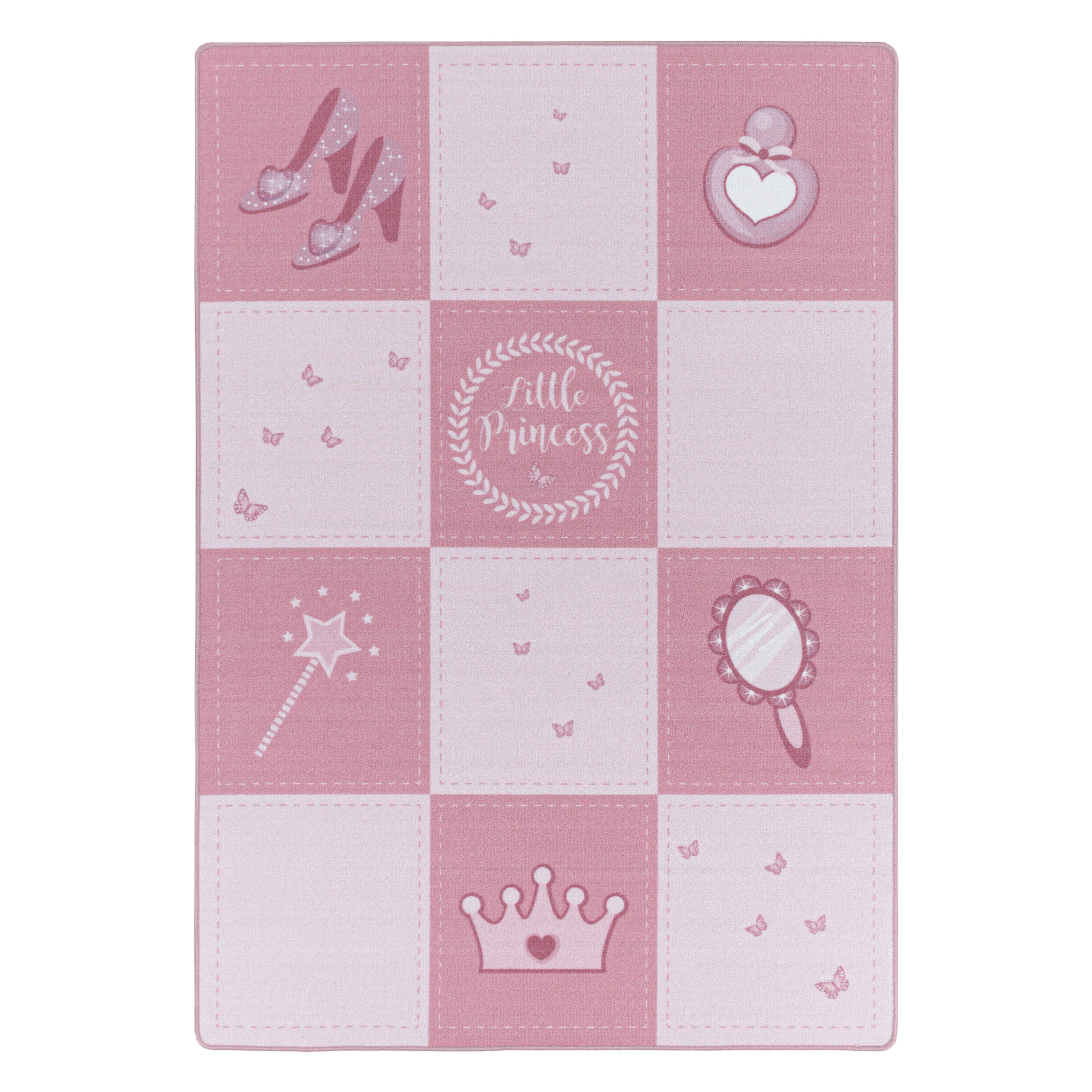 Kinder-Teppich Prinzessin-Design rosa