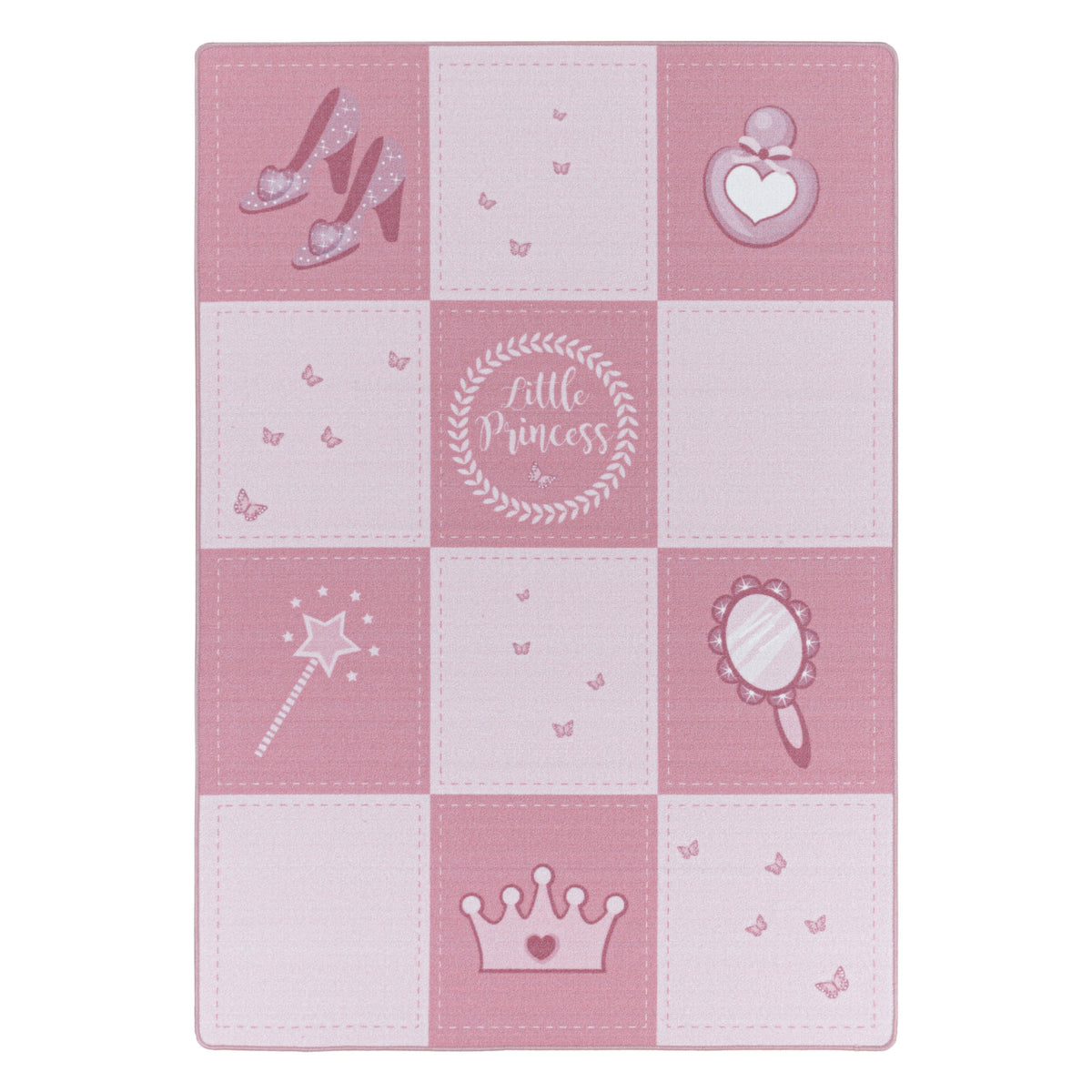 Kinder-Teppich Prinzessin-Design rosa