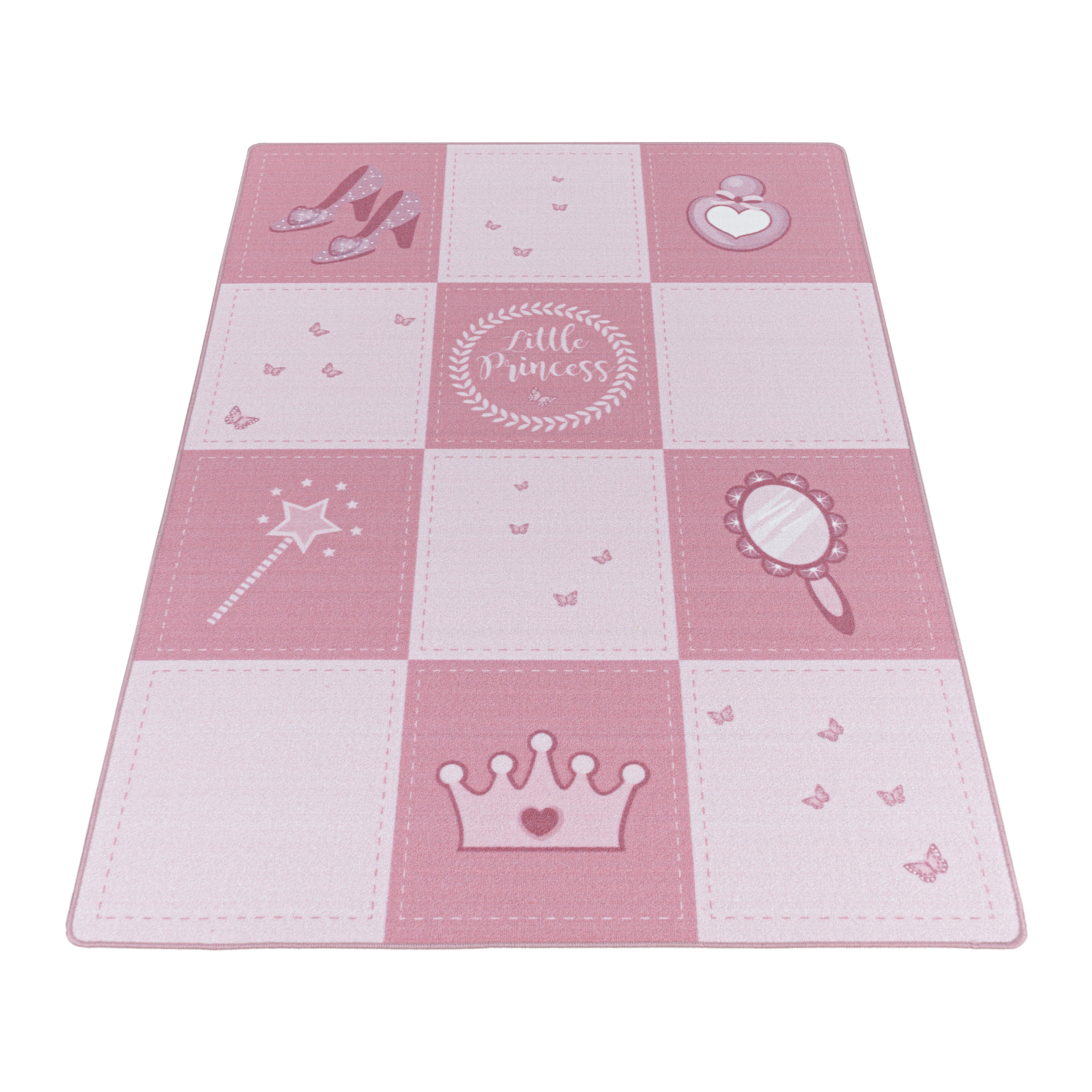 Kinder-Teppich Prinzessin-Design rosa