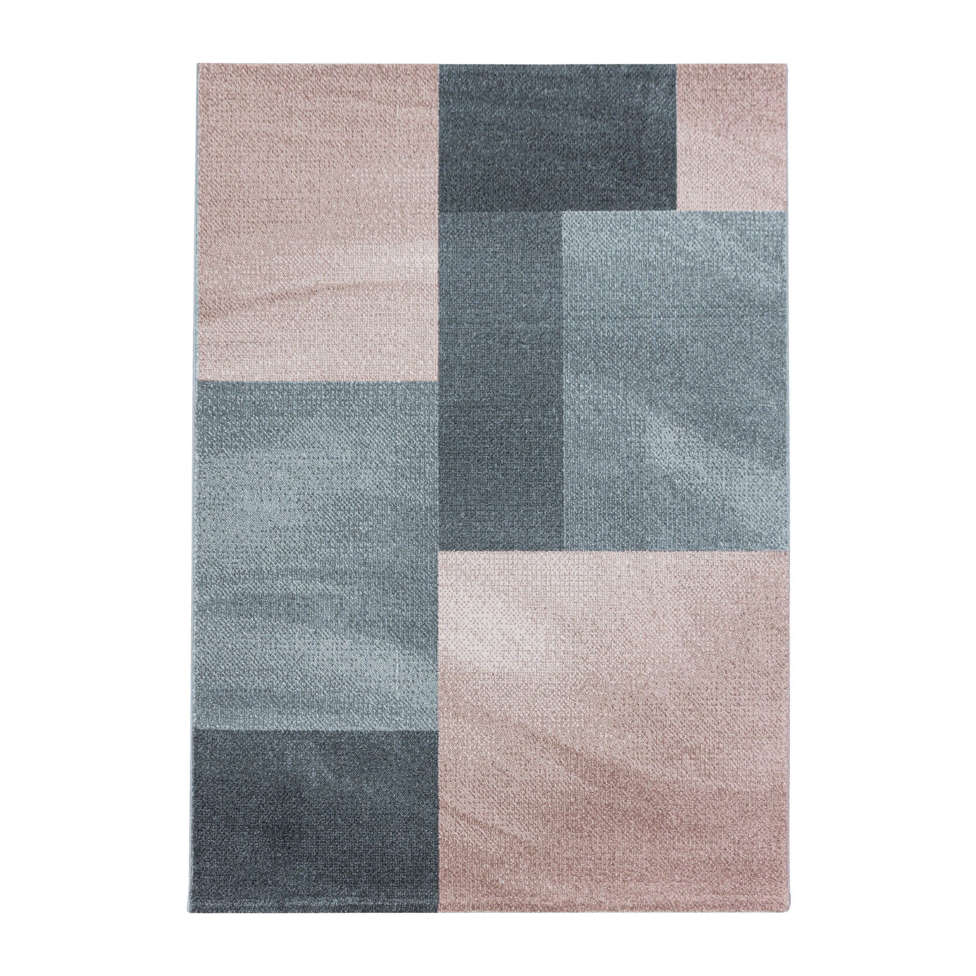 Kurzflor-Teppich modernes kariertes Design diverse Farben