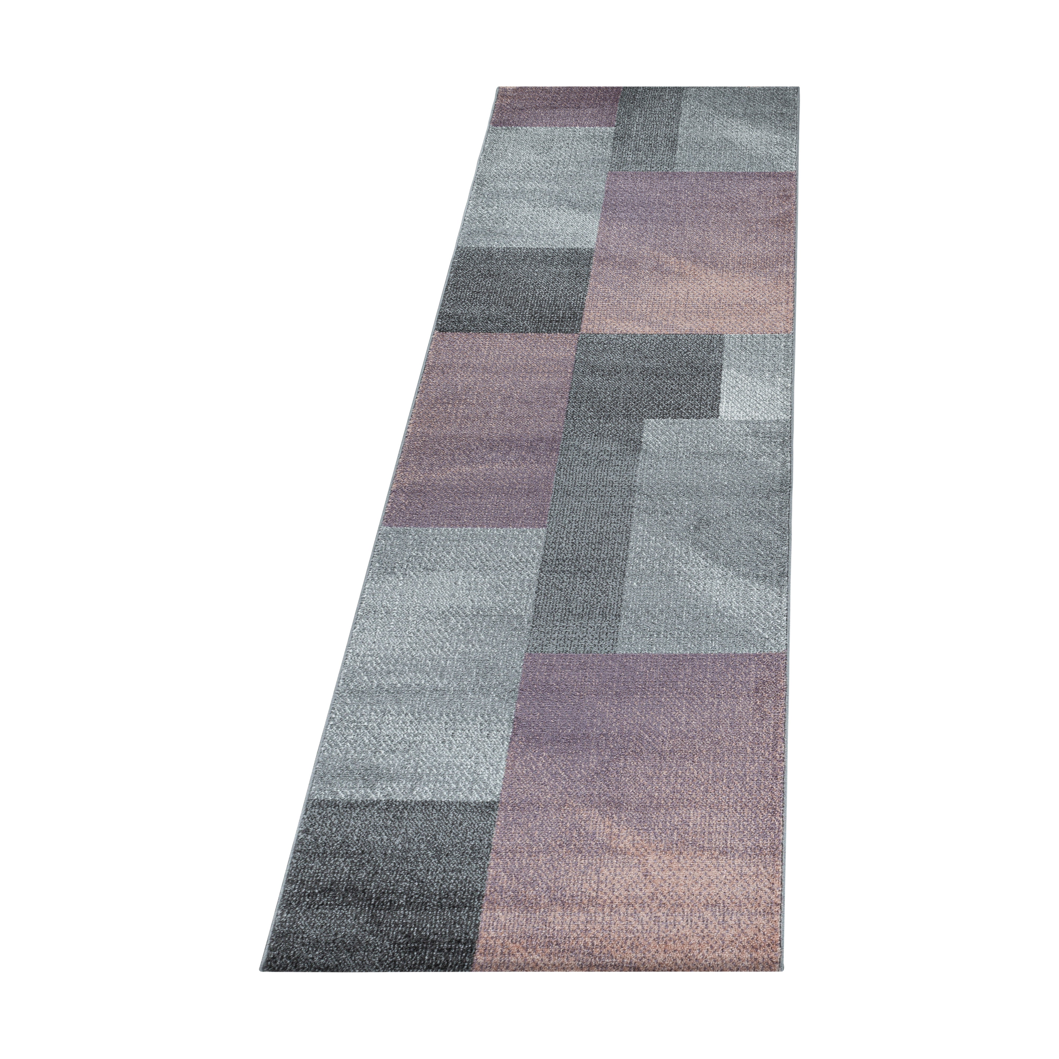 Kurzflor-Teppich modernes kariertes Design diverse Farben