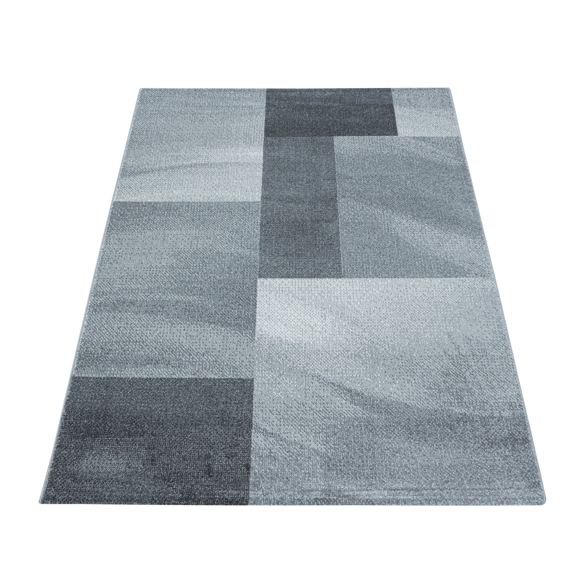 Kurzflor-Teppich modernes kariertes Design diverse Farben