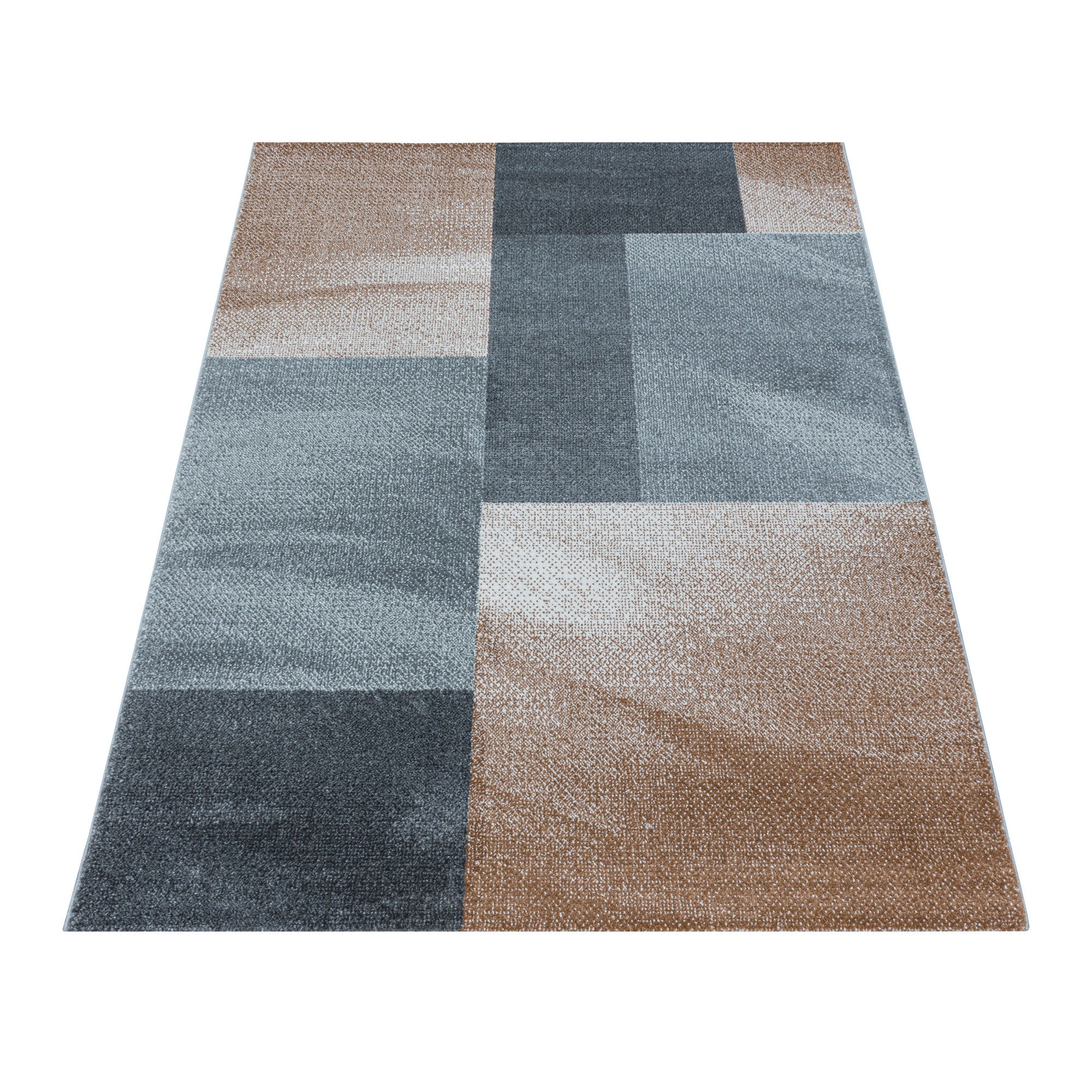 Kurzflor-Teppich modernes kariertes Design diverse Farben