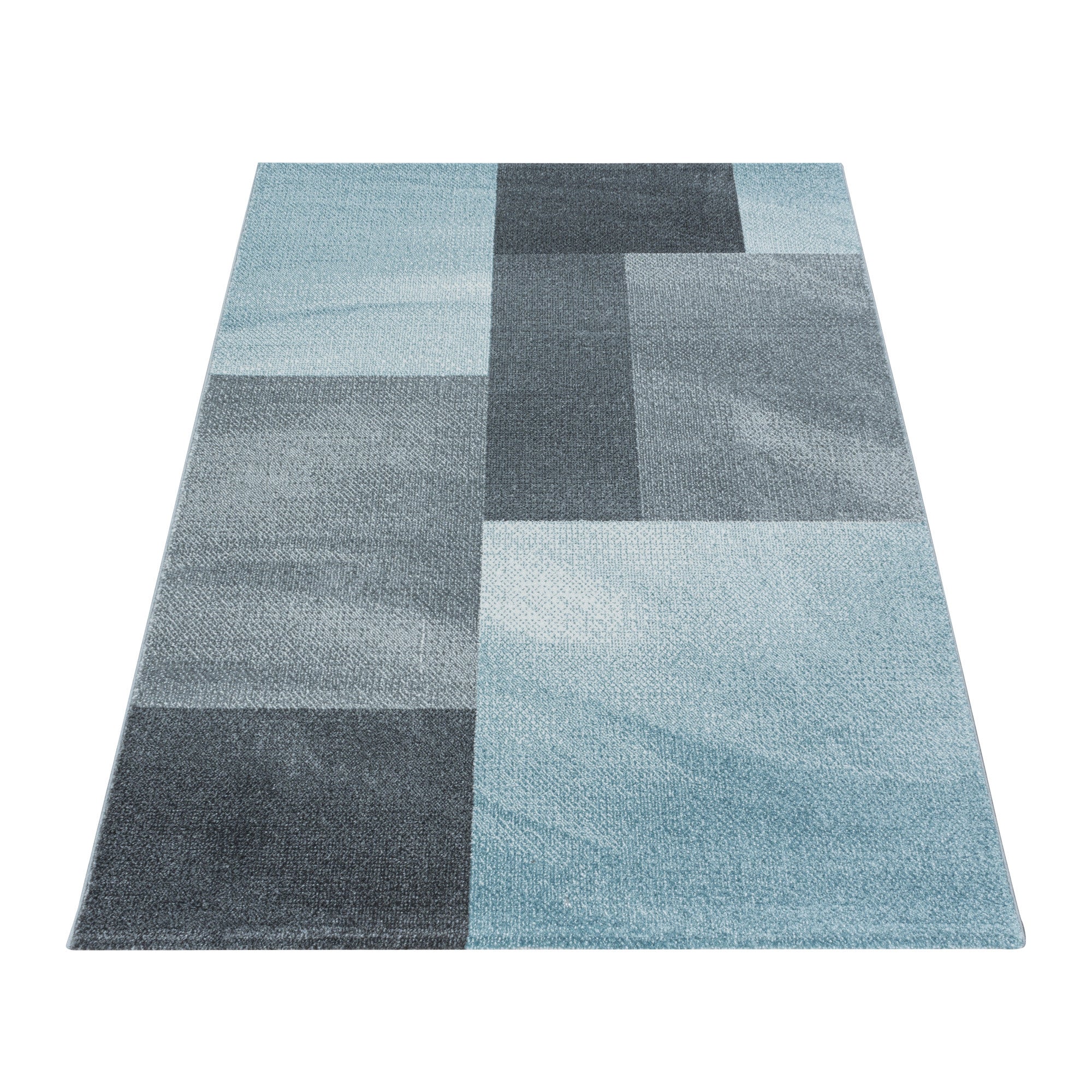 Kurzflor-Teppich modernes kariertes Design diverse Farben