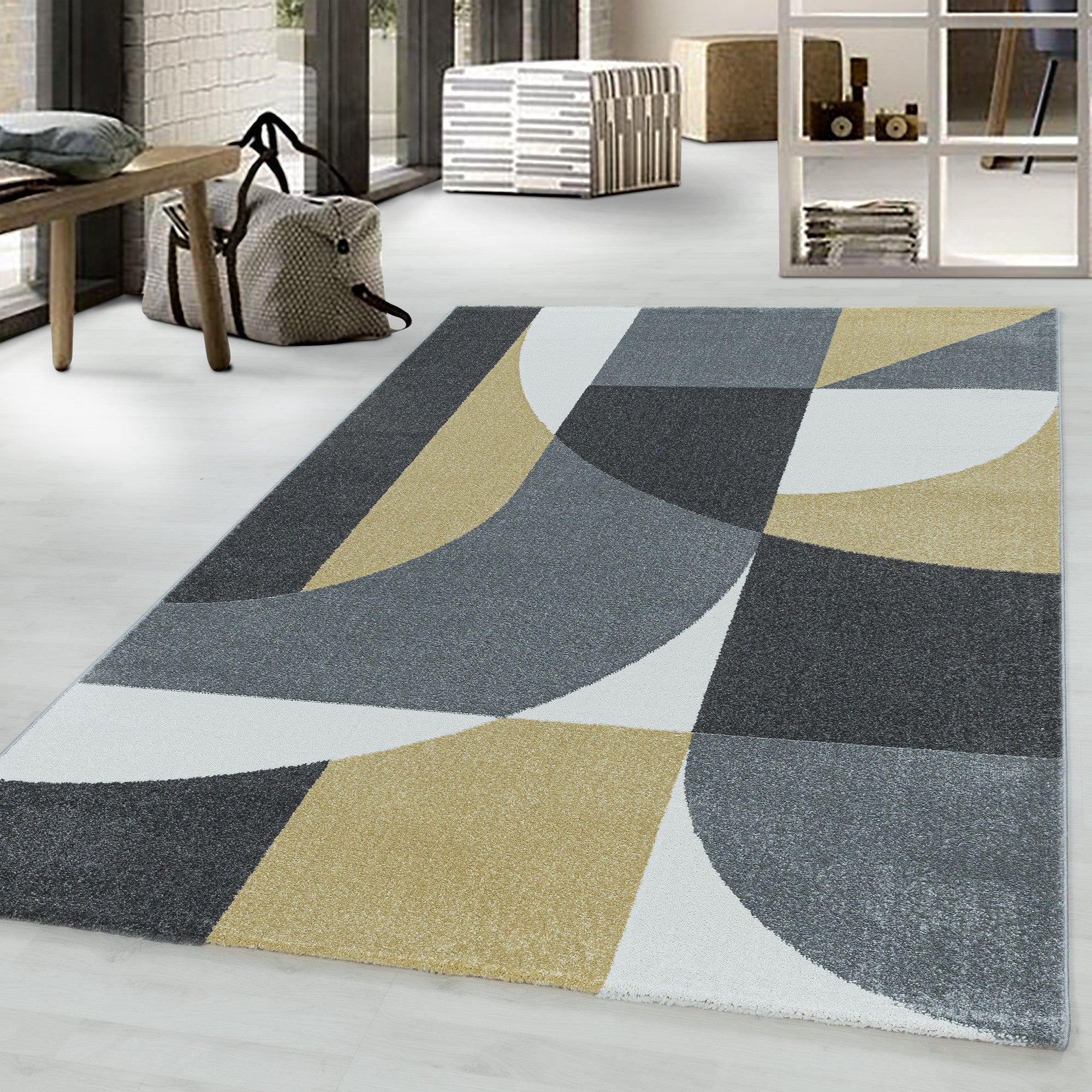 Kurzflor-Teppich futuristisches Design in vielen Farben
