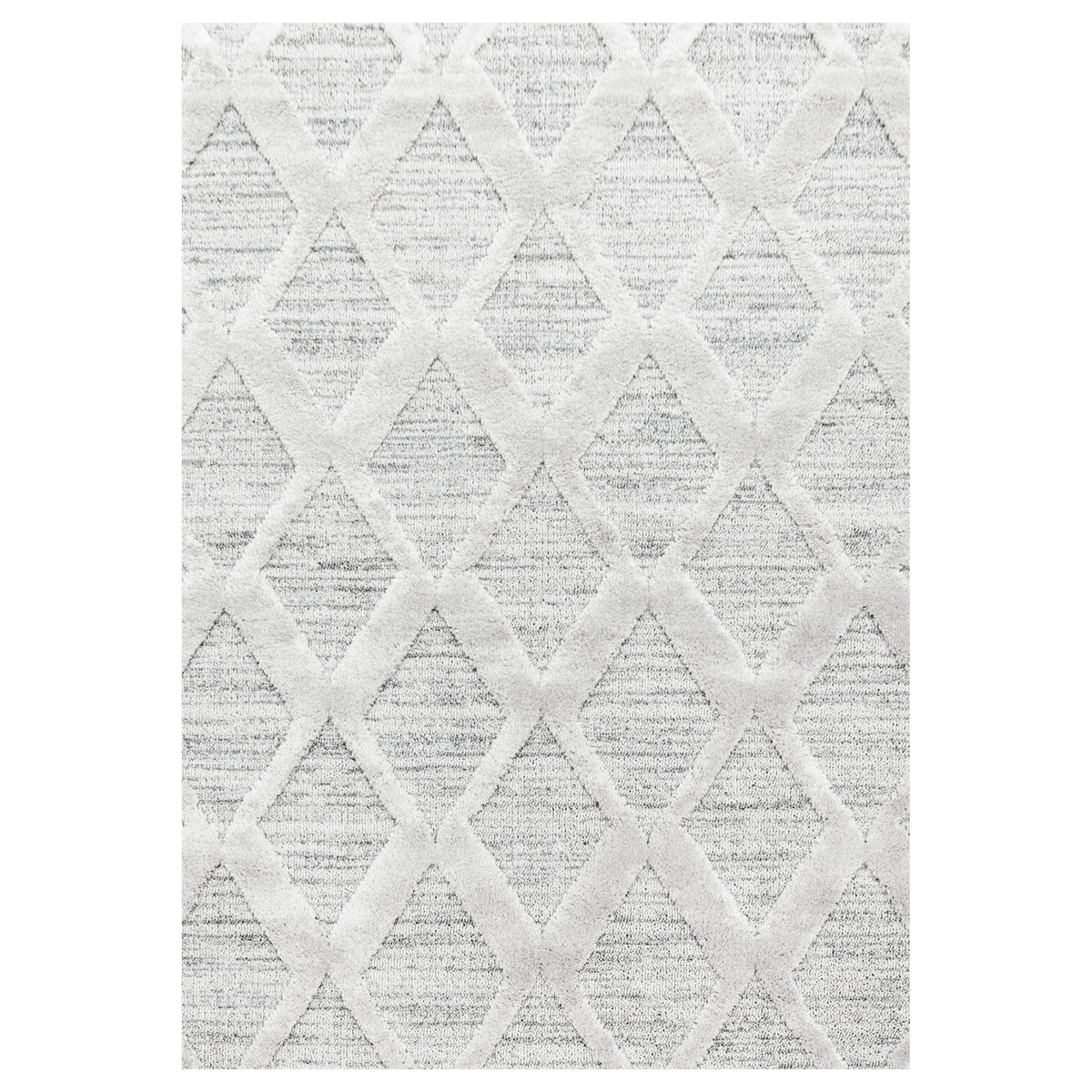 Hochflor-Teppich sehr elegant hellgrau