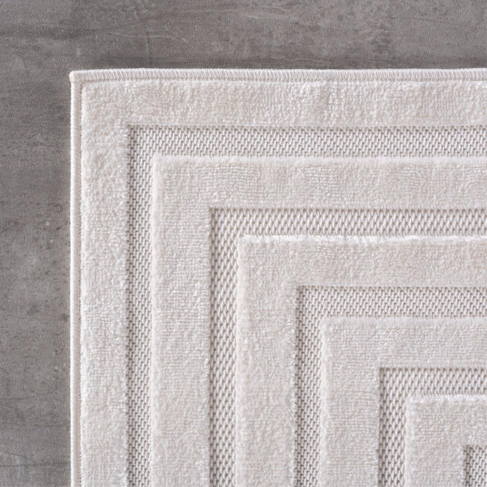 Stilvoll Günstig by ELMM Terasse-Balkon-küche Teppich 280 x 370 cm Creme – modernes Design