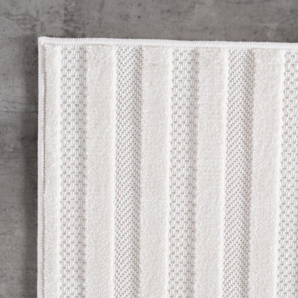 Stilvoll Günstig by ELMM Terasse-Balkon-küche Teppich 80 x 150 cm Creme – modernes Design