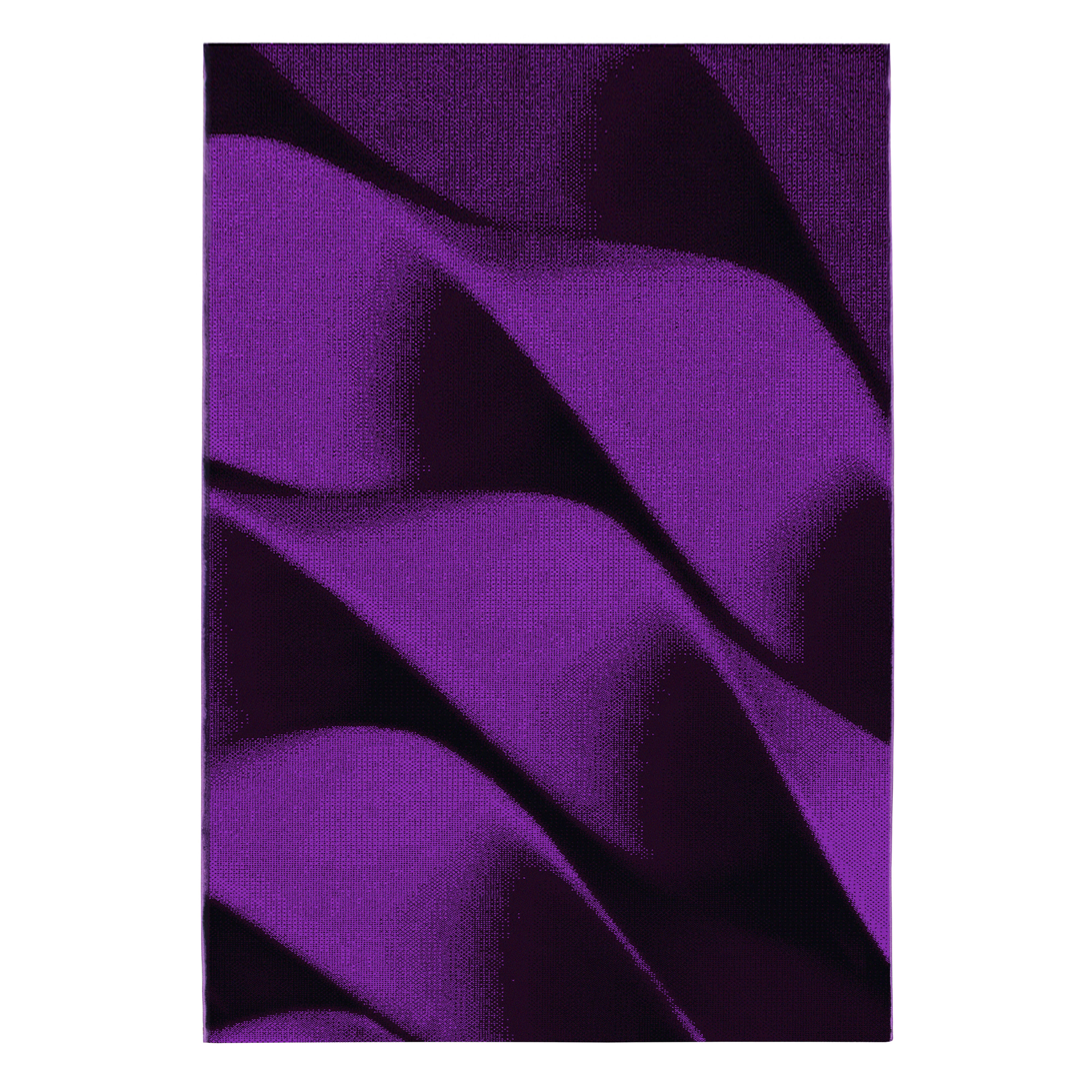 Kurzflor-Teppich mit faszinierendem abstrakten Wellen Farbspiel