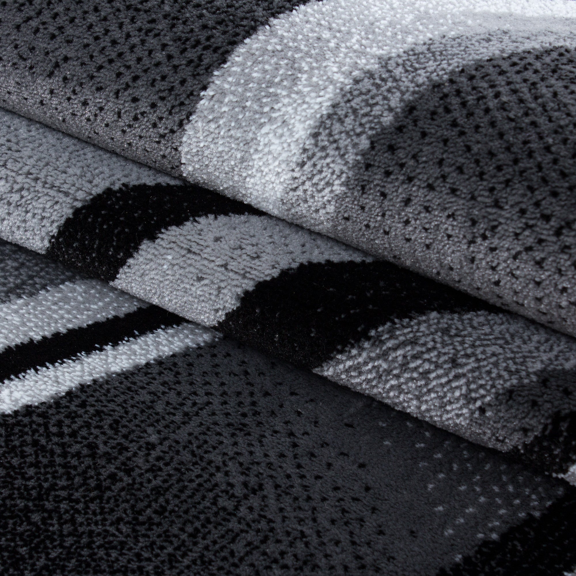 Kurzflor-Teppich in einzigartigem künstlerischem Wellen Design