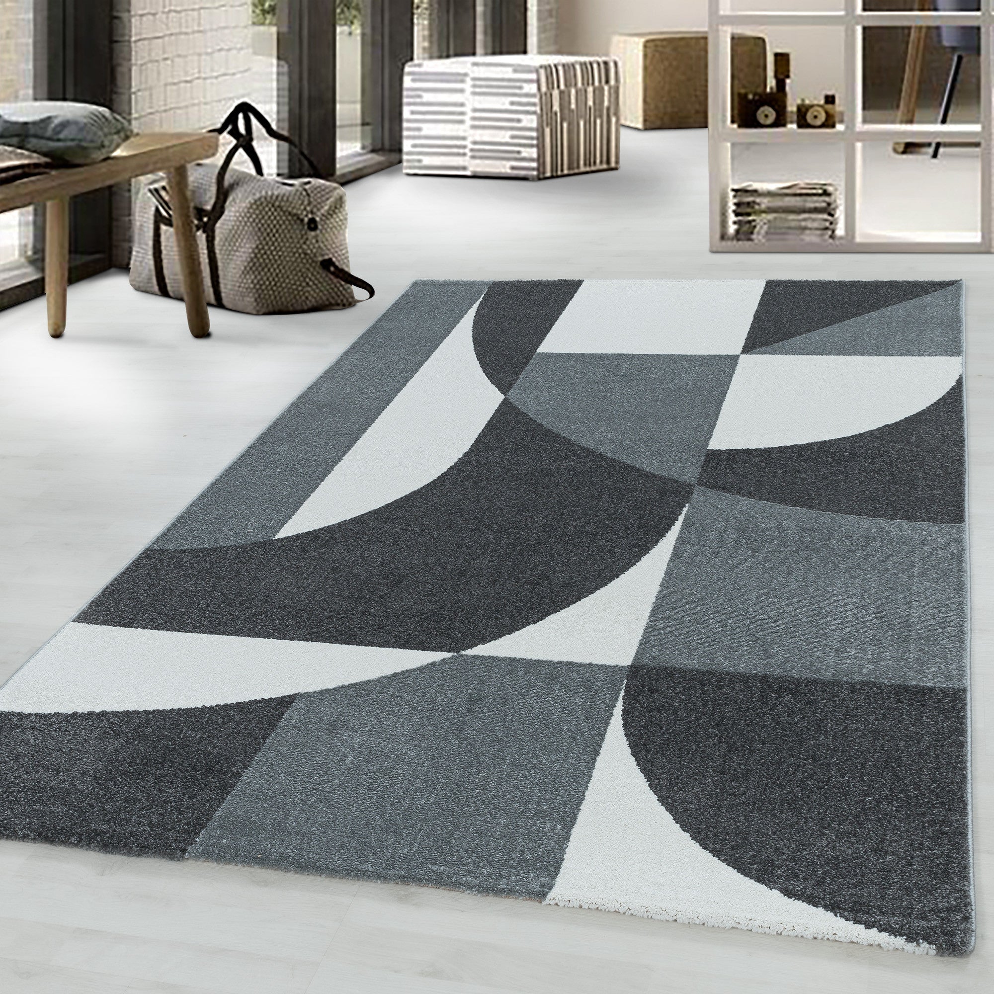 Kurzflor-Teppich futuristisches Design in vielen Farben