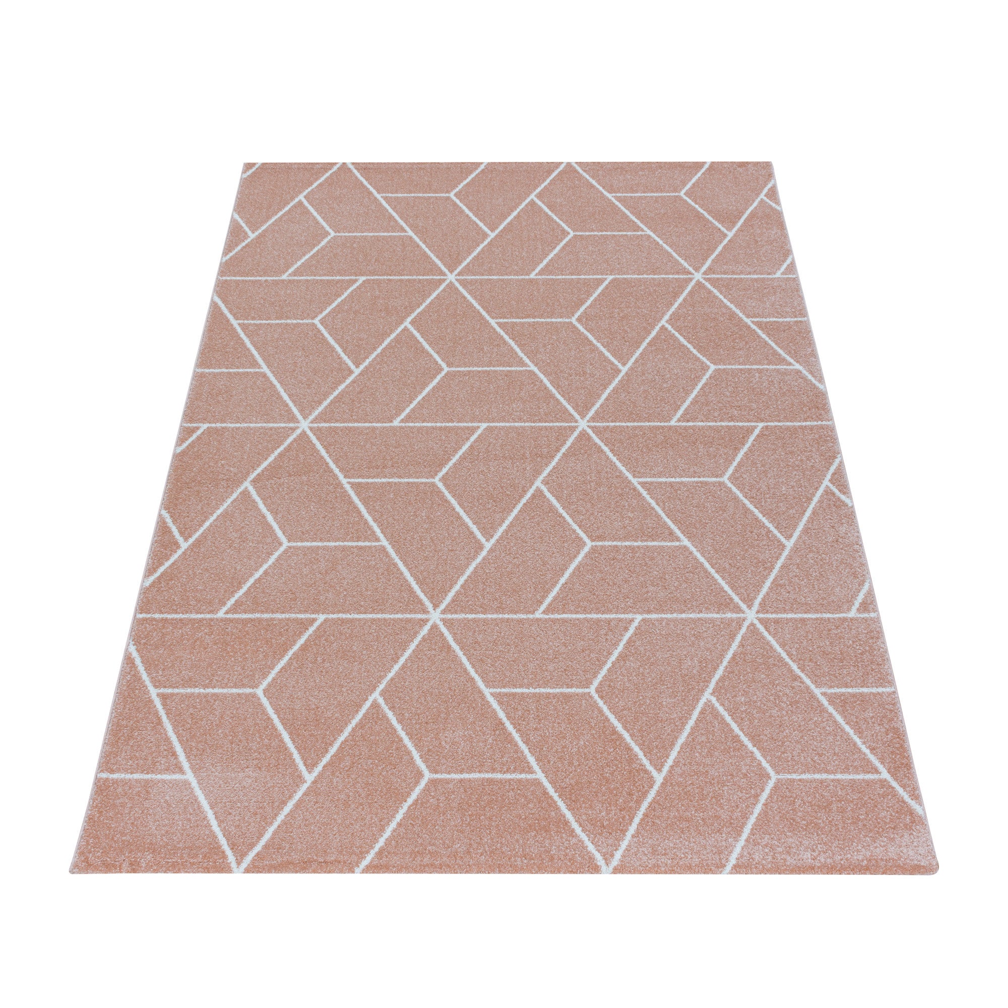 Kurzflor-Teppich im geometrisches Design modern