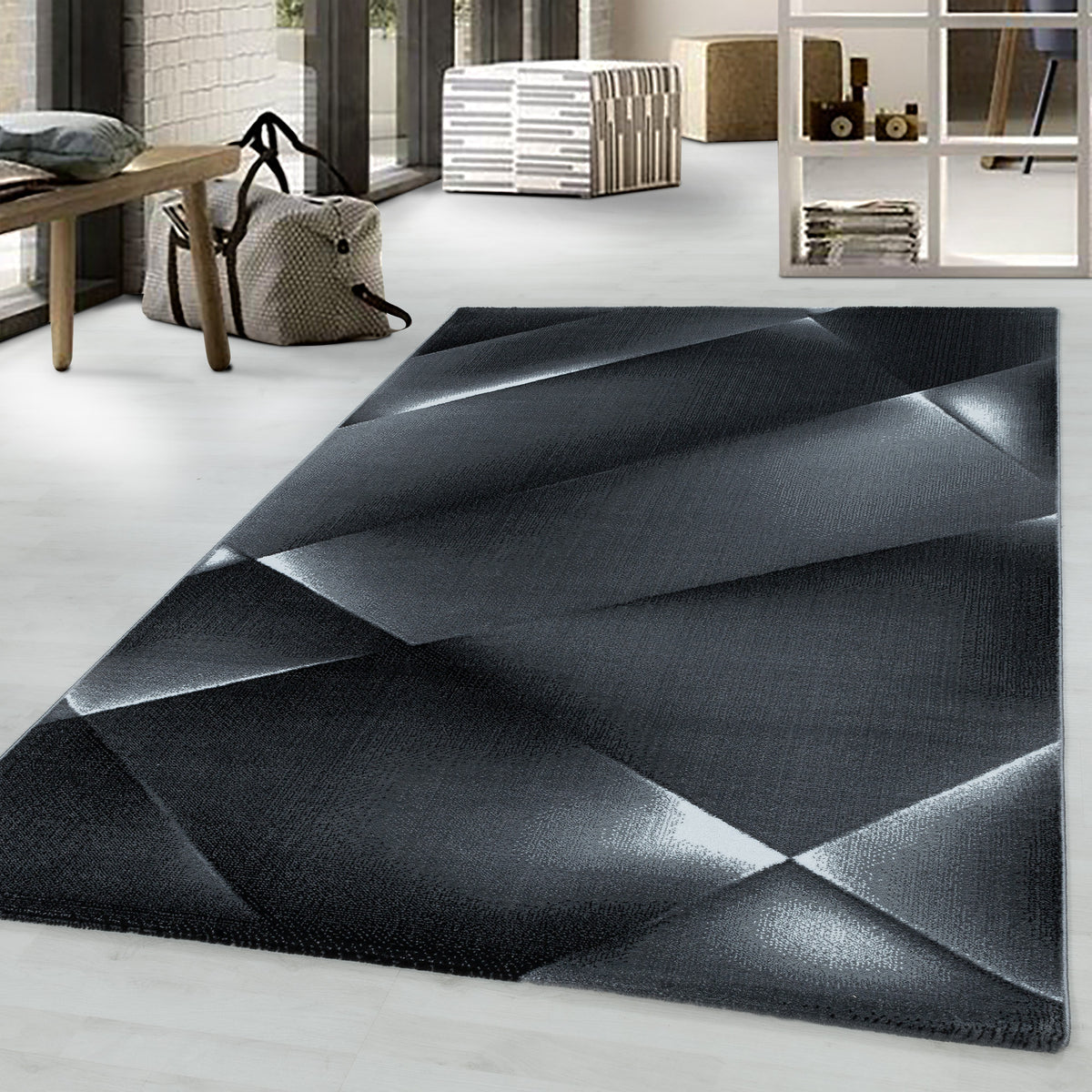 Design 3527 Schwarz Rechteckig