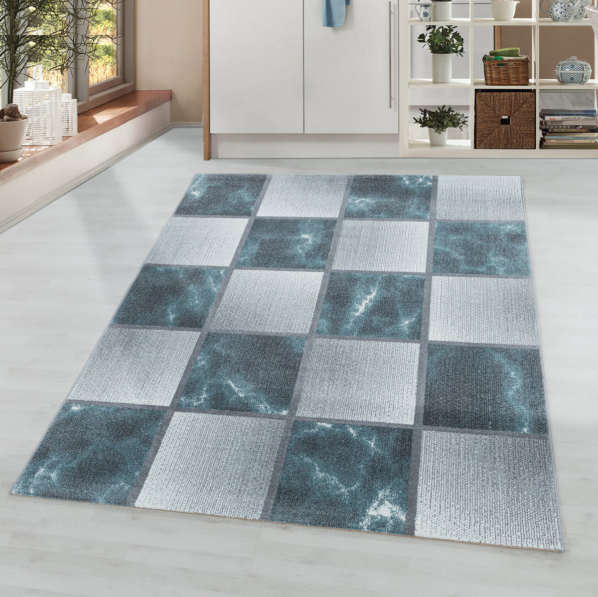Design 4201 Blau Rechteckig