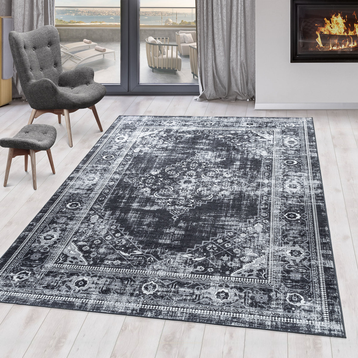 Design 4301 Schwarz Rechteckig
