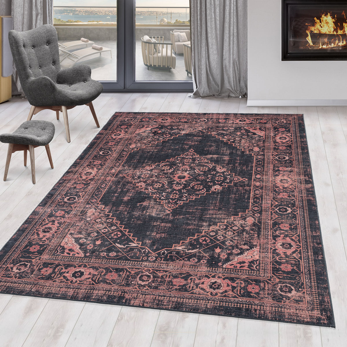Design 4301 Rot Rechteckig