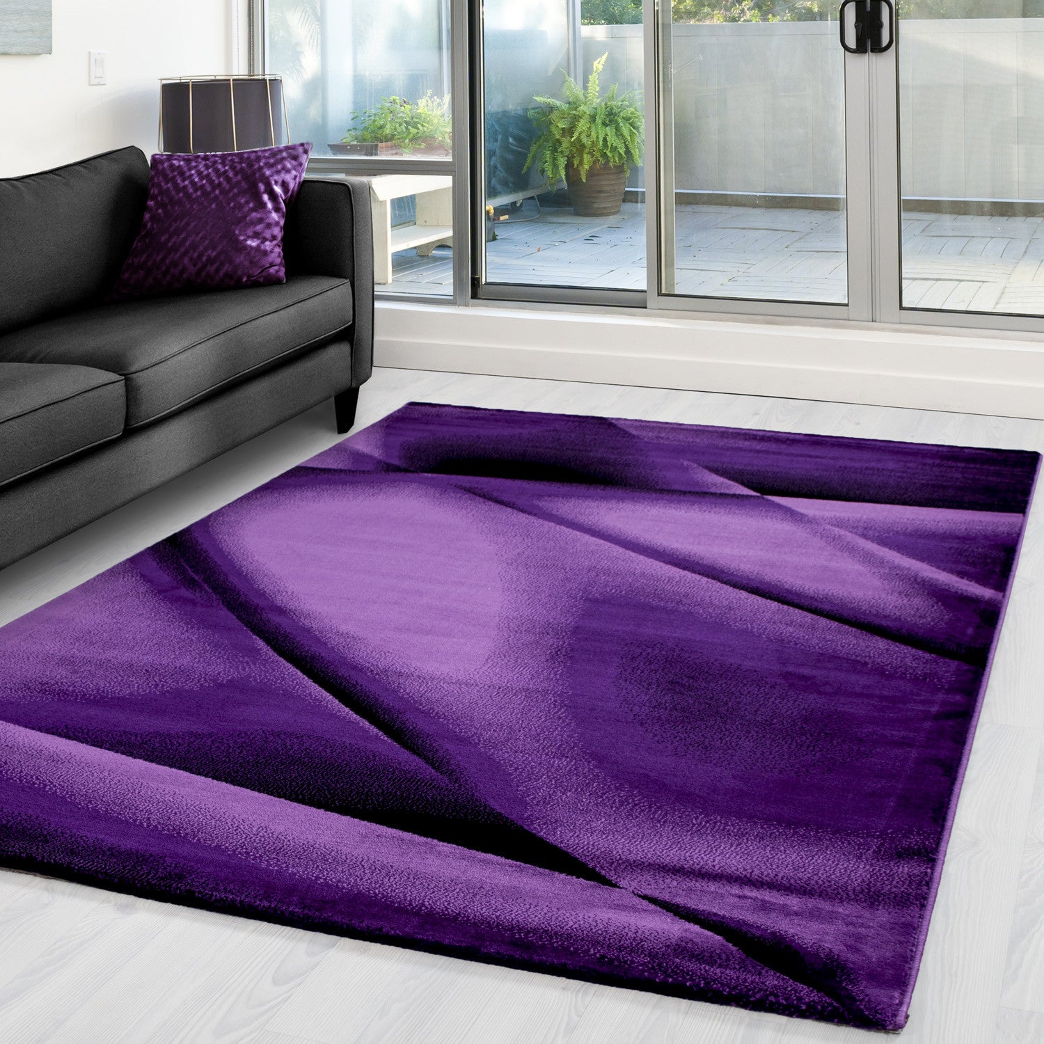 Kurzflor-Teppich abstraktes Design in verschiedenen Farben