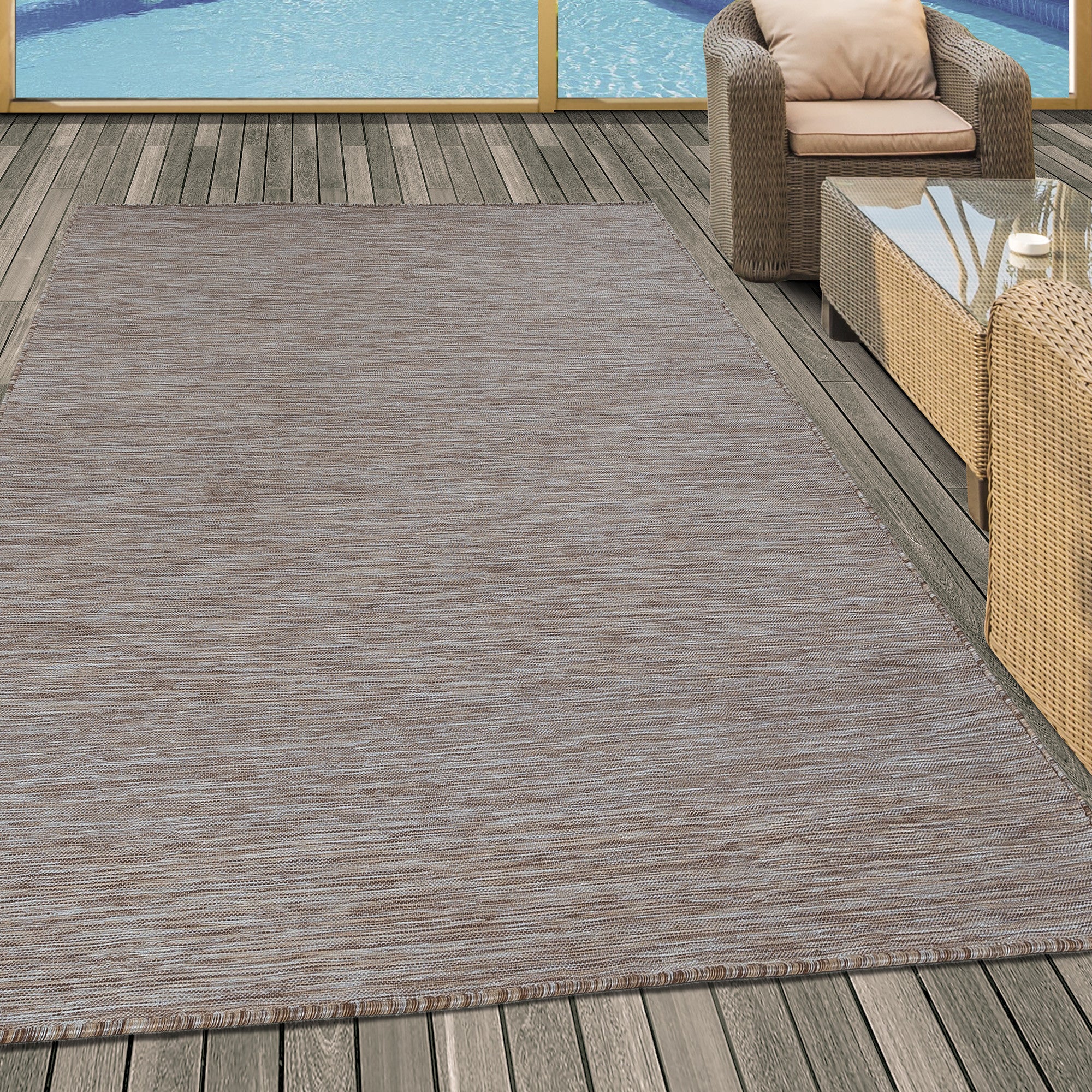 Outdoor-Teppich: rustikal für ländliche Gärten