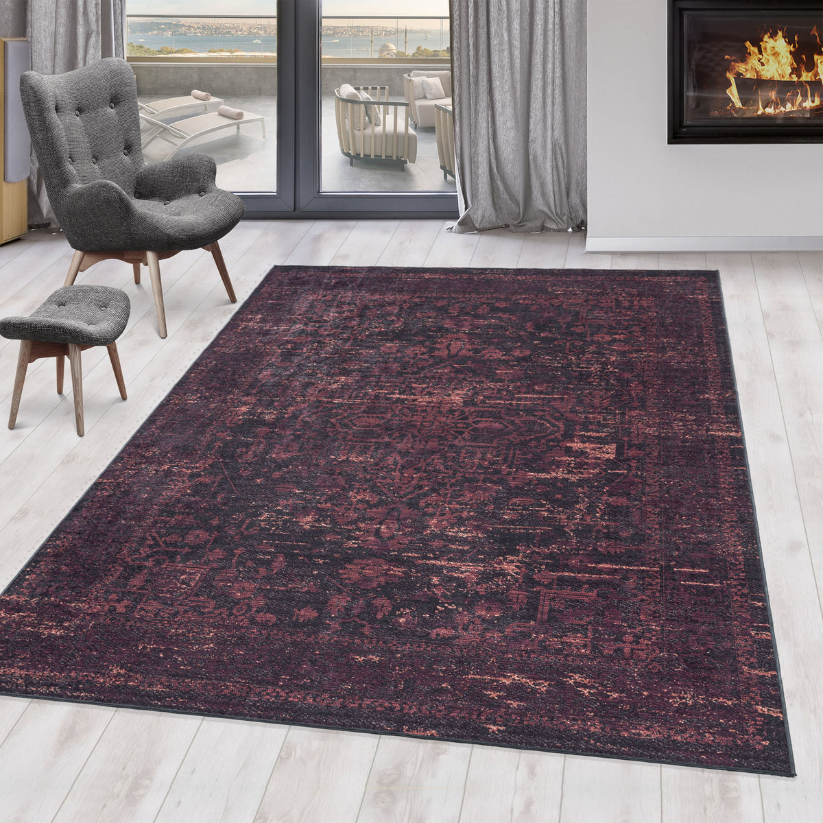 Design 4304 Rot Rechteckig