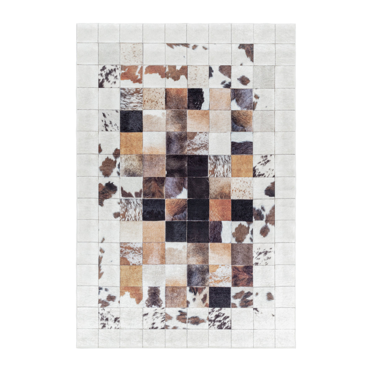 Waschbarer Teppich FIESTA – Patchwork-Design