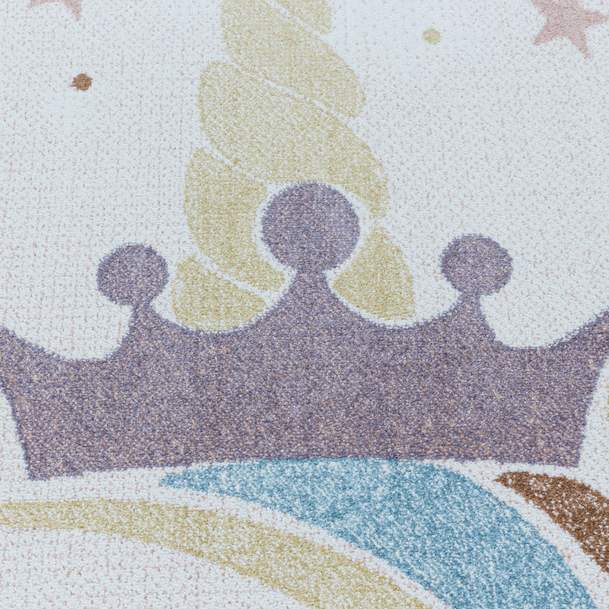 Kinder-Teppich buntes Einhorn-Design mit Sternen auch in rund