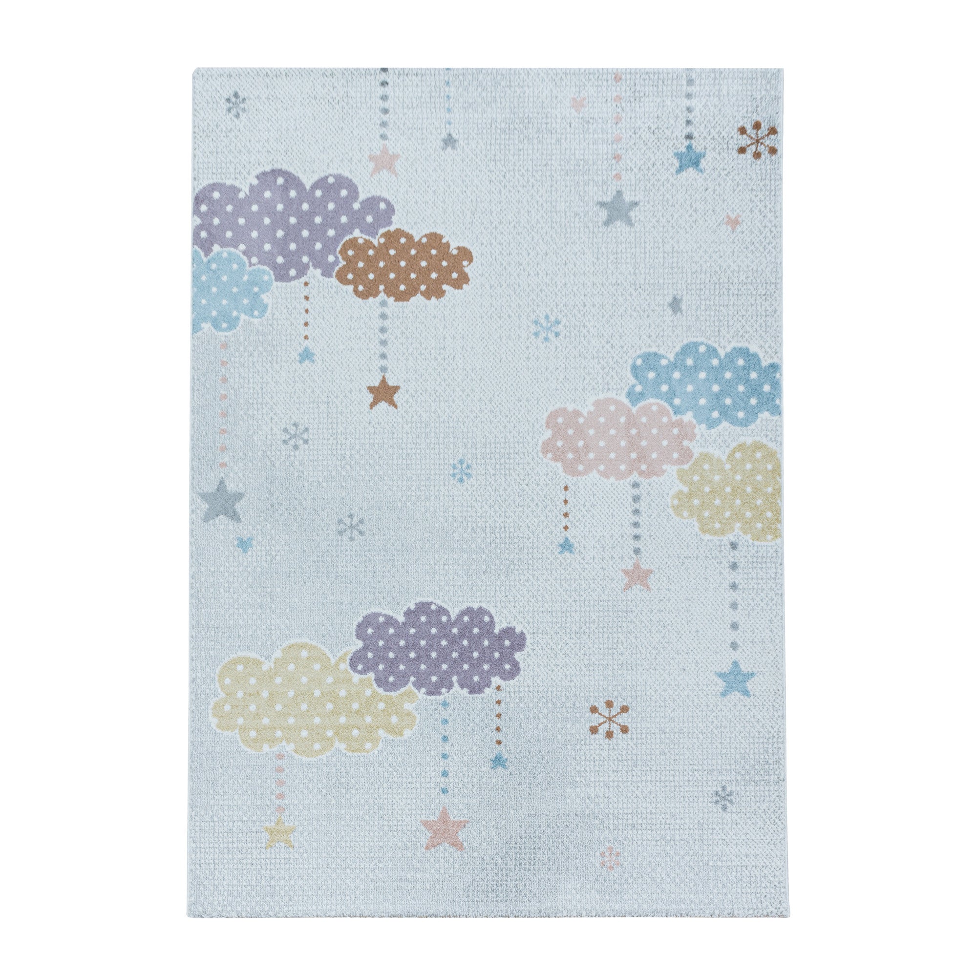 Kinder-Teppich Wolken Sterne Design verschieden Farben