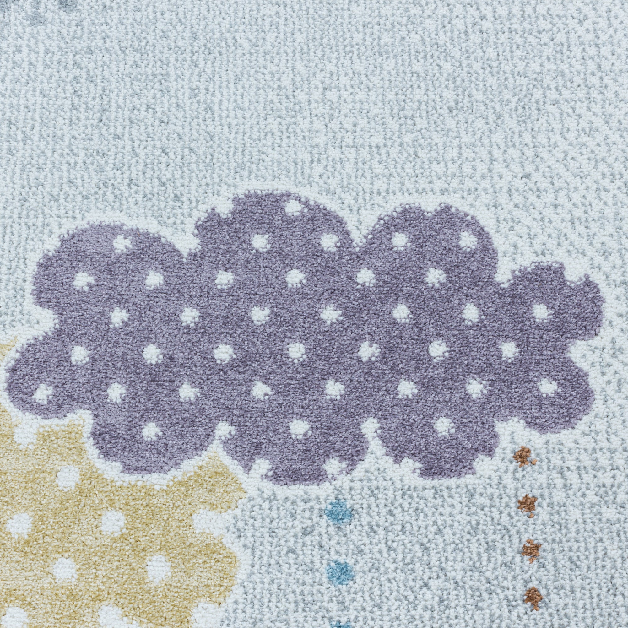 Kinder-Teppich Wolken Sterne Design verschieden Farben