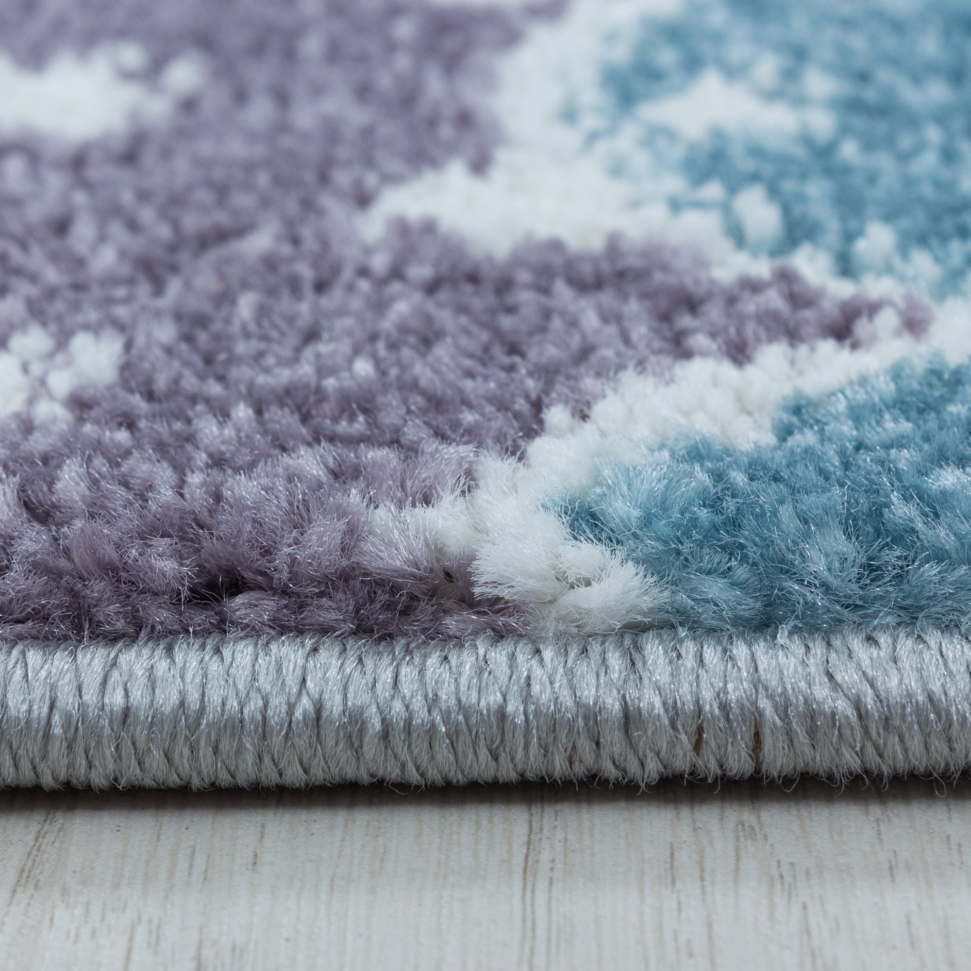 Kinder-Teppich Wolken Sterne Design verschieden Farben