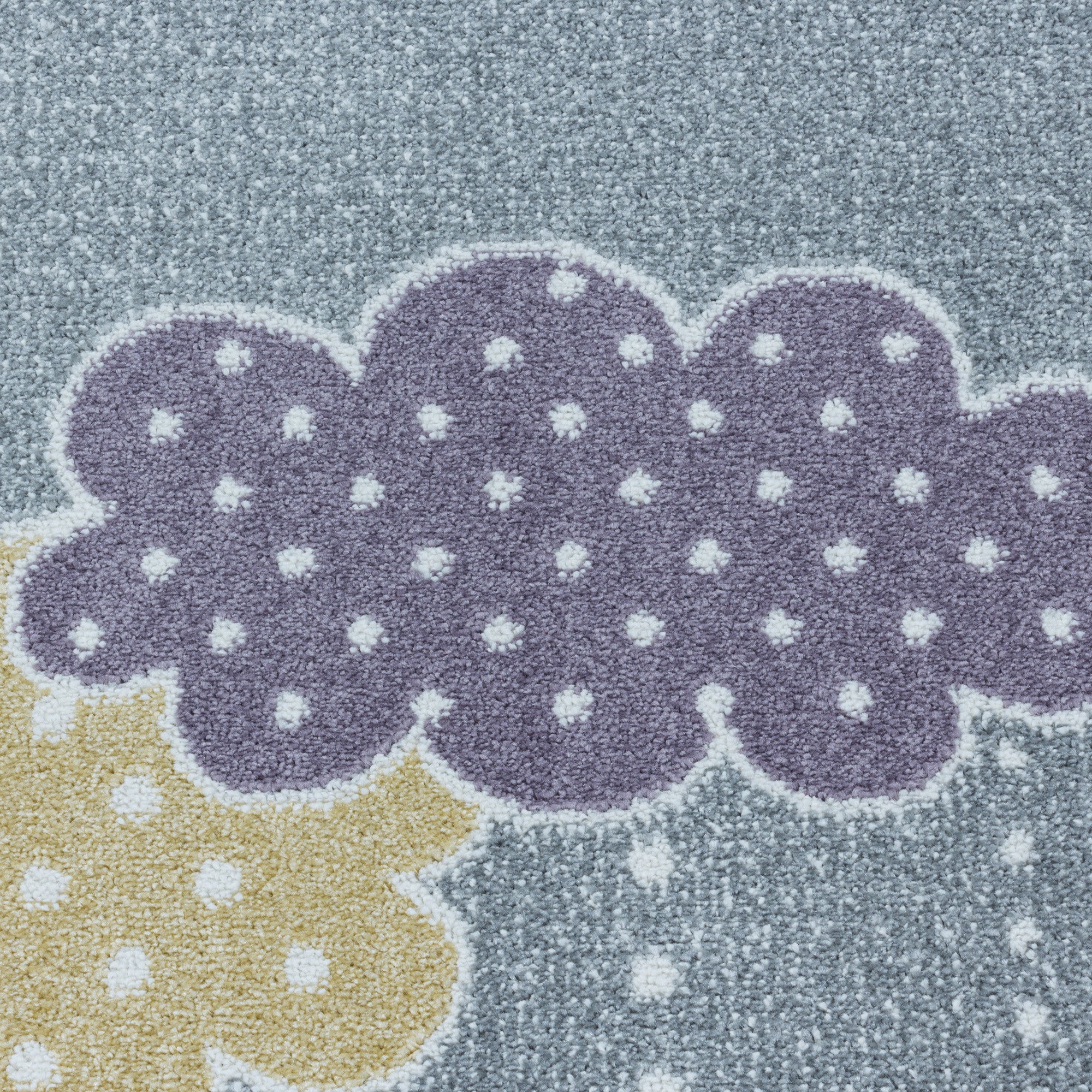 Kinder-Teppich Wolken Sterne Design verschieden Farben