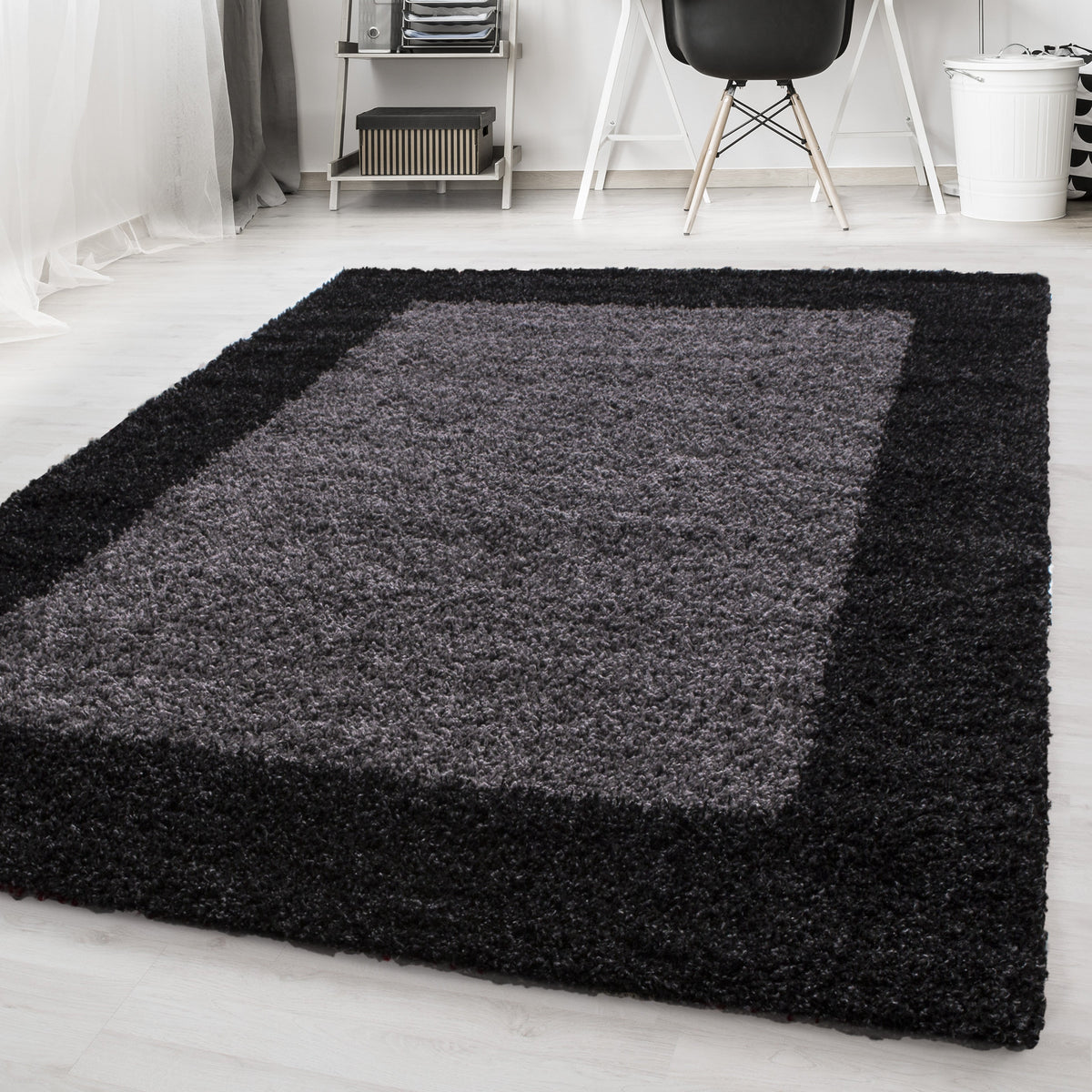 Hochflor-Teppich LIFE – Bordürenmuster
