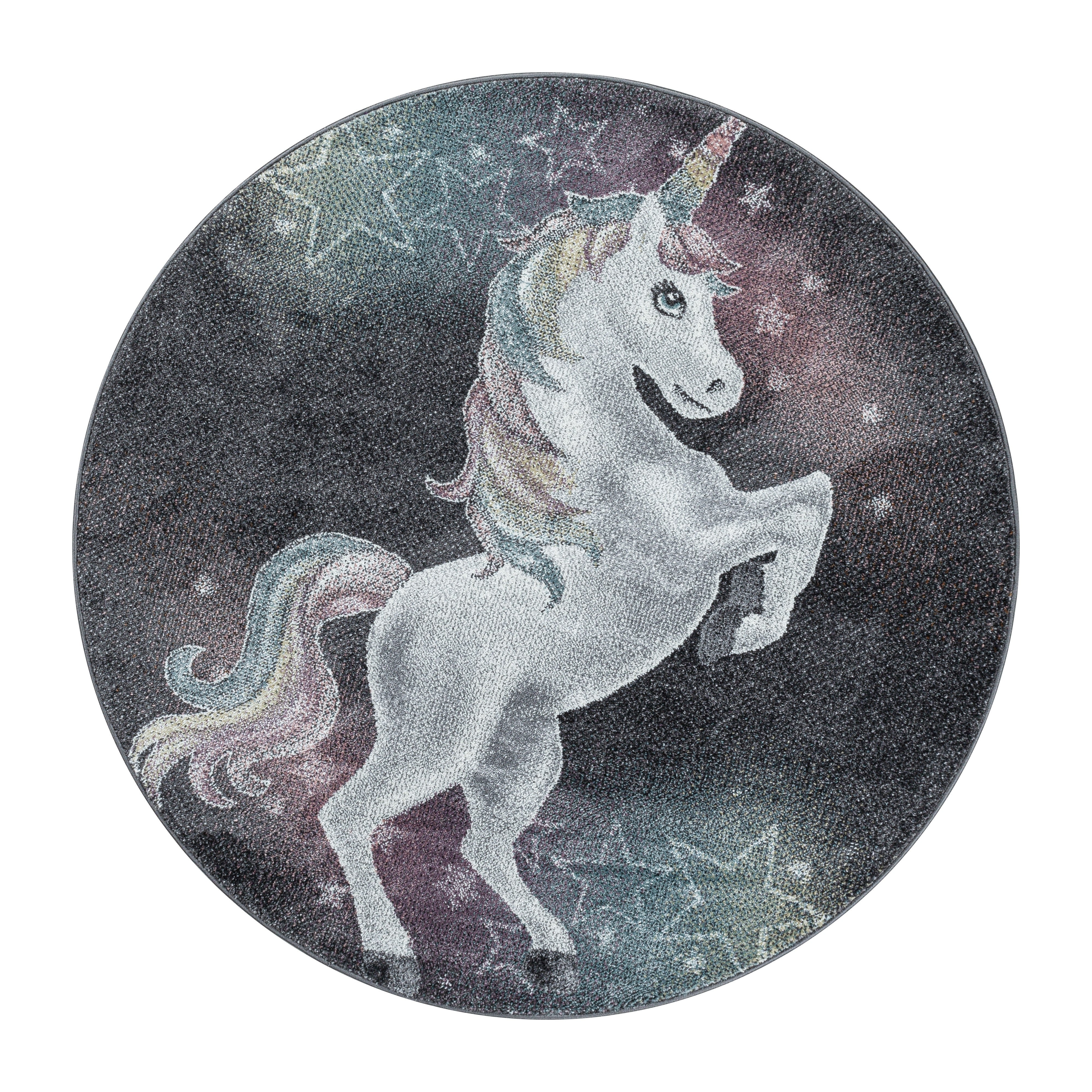 Kinder-Teppich niedliches Einhorn Design in verschiedenen Farben