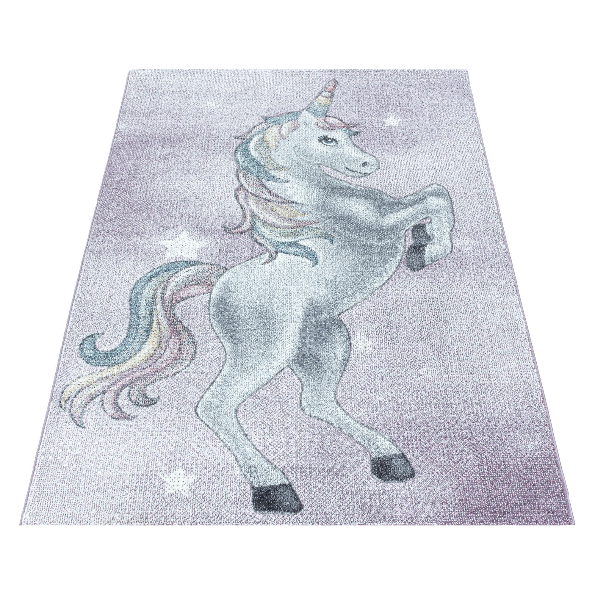 Kinder-Teppich niedliches Einhorn Design in verschiedenen Farben