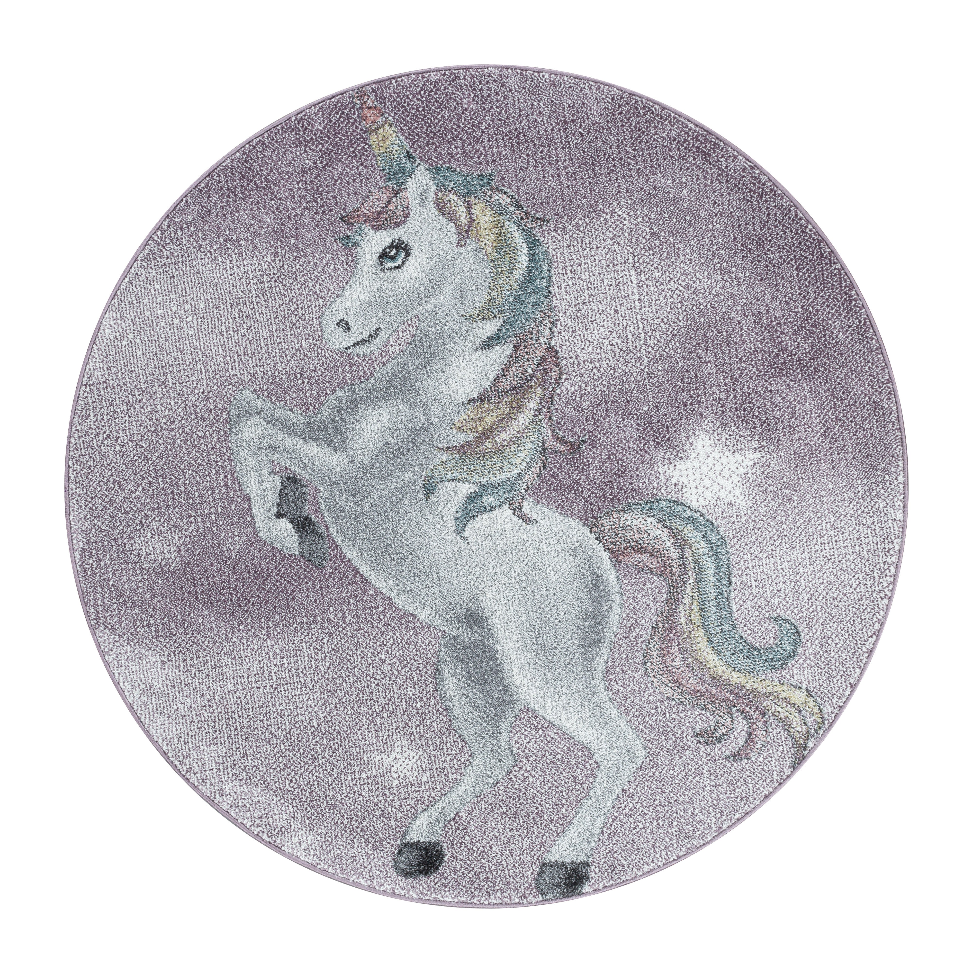 Kinder-Teppich niedliches Einhorn Design in verschiedenen Farben