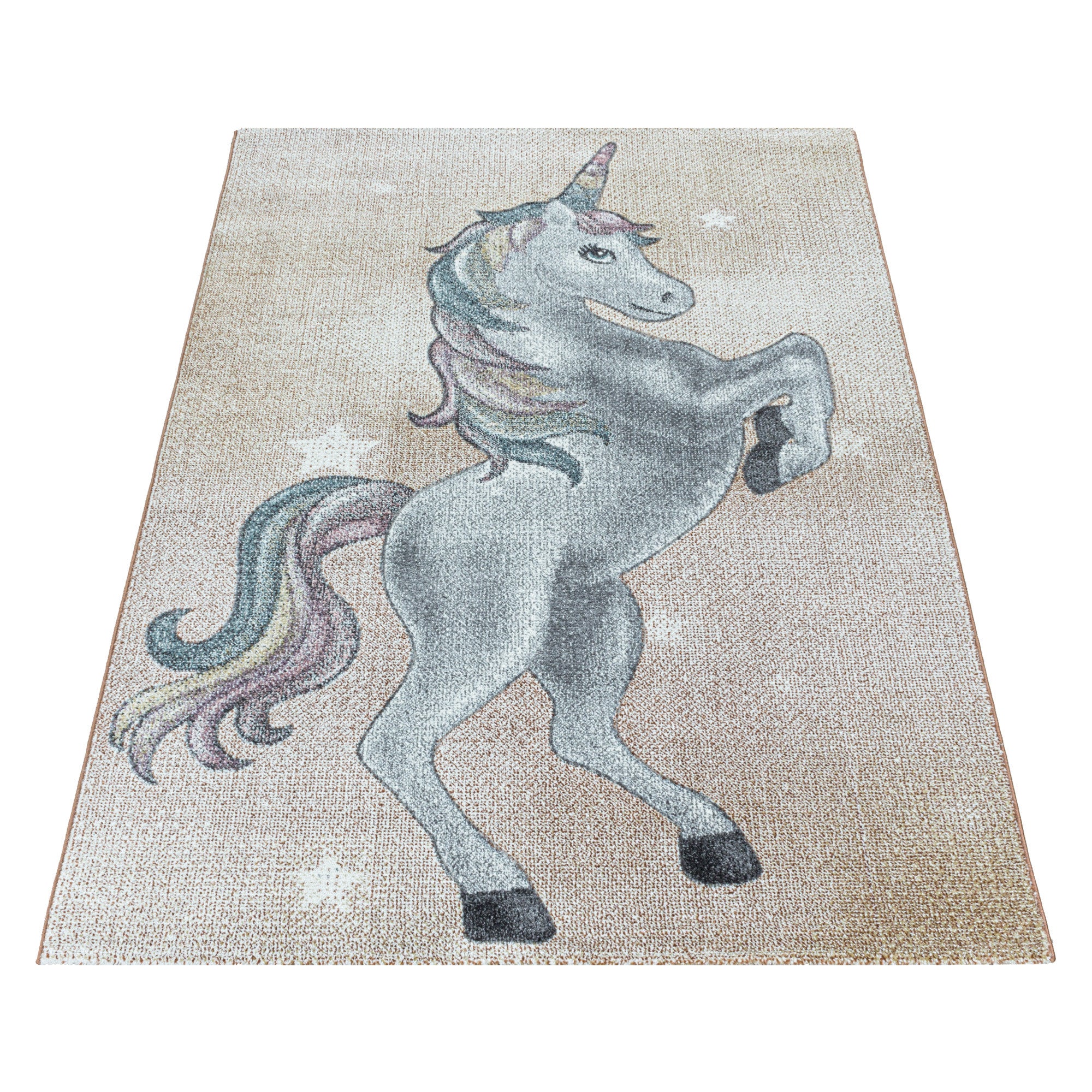 Kinder-Teppich niedliches Einhorn Design in verschiedenen Farben